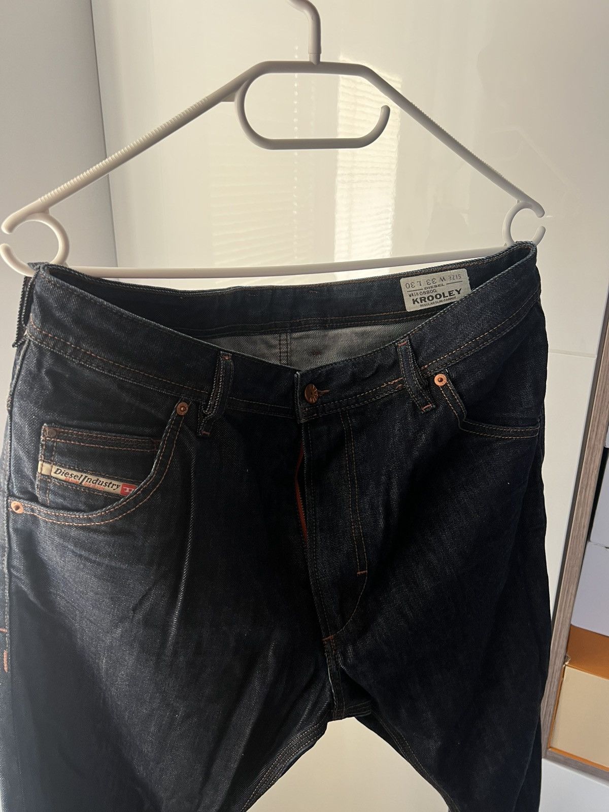 Diesel Diesel Avant Garde Krooley Regular Slim-Carrot Selvage Jeans Size US 33 - 7 Thumbnail