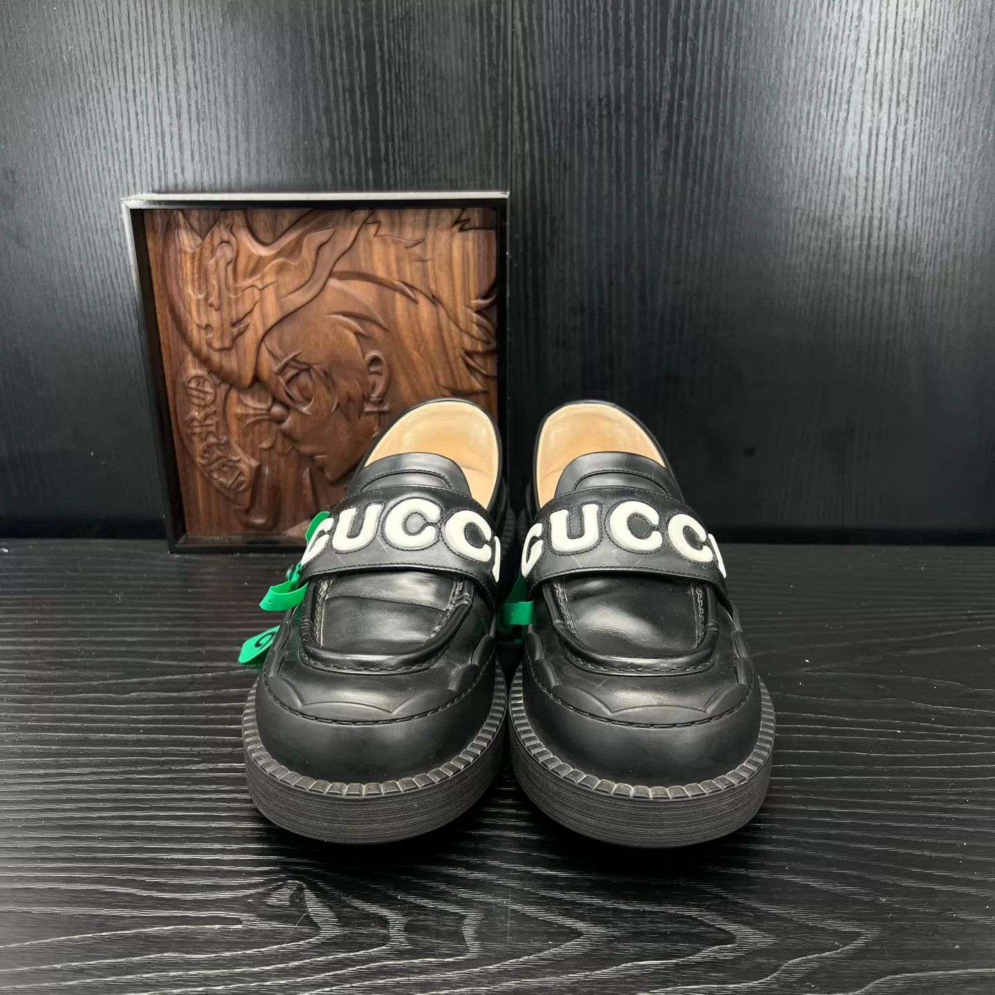 Gucci GUCCI Black Leather Loafers 39.5 Size US 9 / IT 39 - 4 Thumbnail