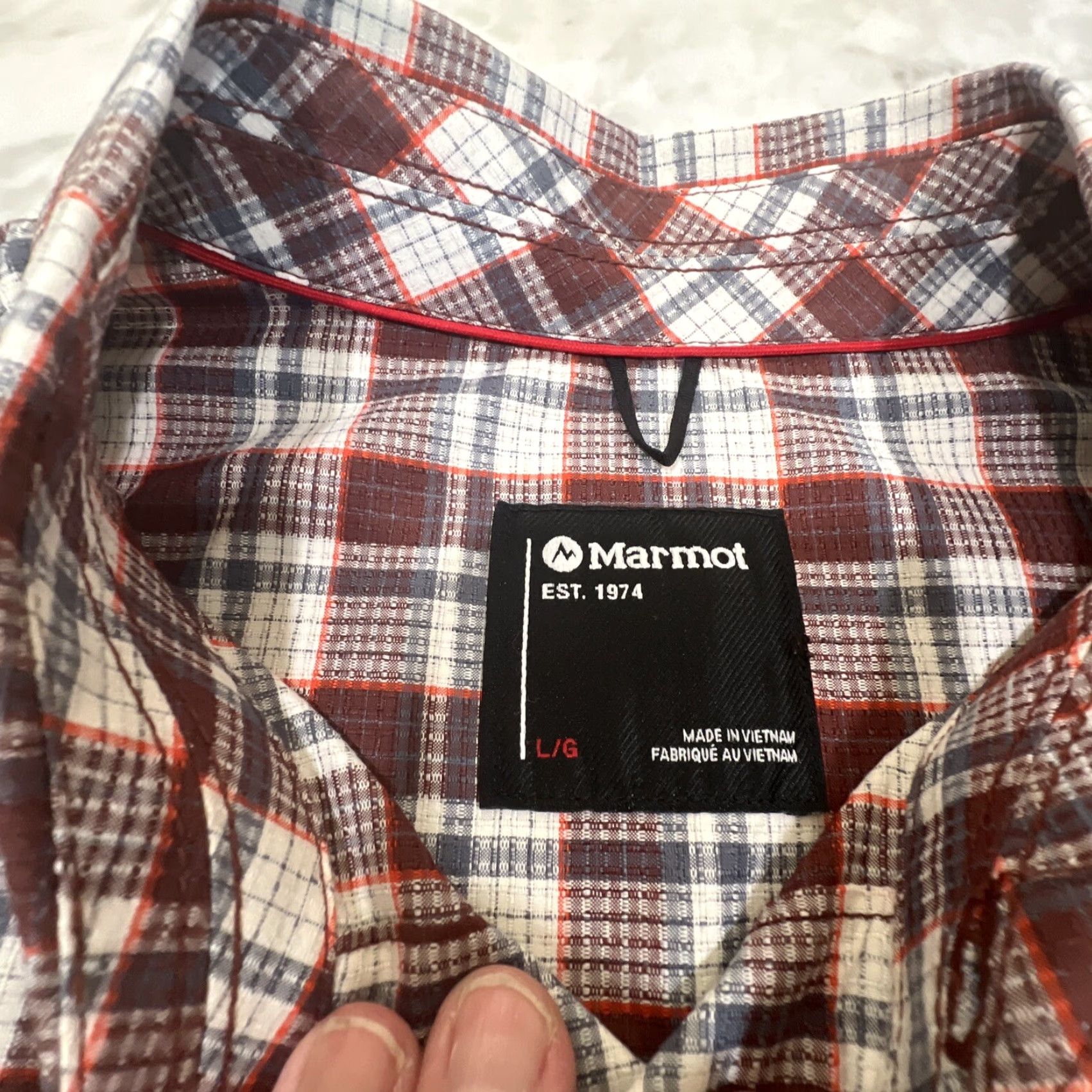 Marmot Marmot Button Up Shirt L Short Sleeve Plaid Pocket Outdoor Lightweight Hiking Men Regular Casual Travel Multicolor Size US L / EU 52-54 / 3 - 6 Thumbnail