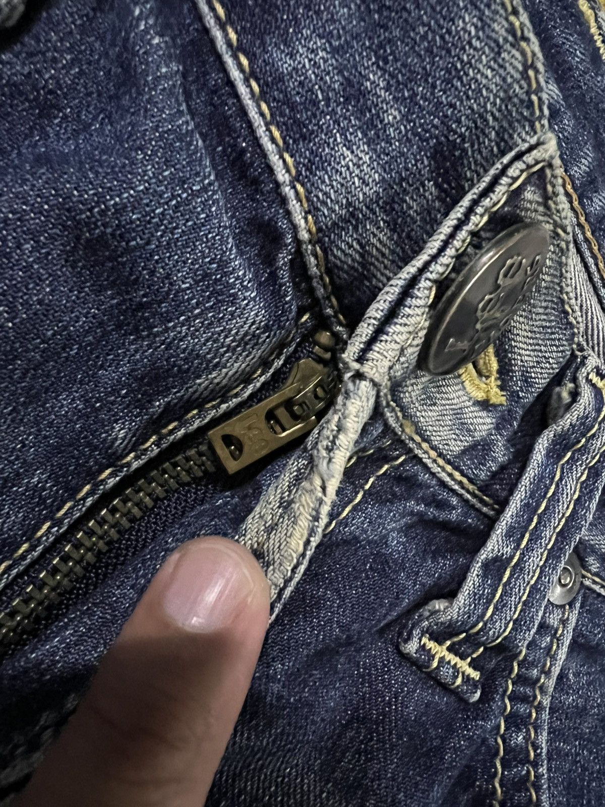 Japanese Brand × Jean × Lee 💥Flare💥Vintage Lee Rider Distressed Jean Size US 31 - 10 Thumbnail