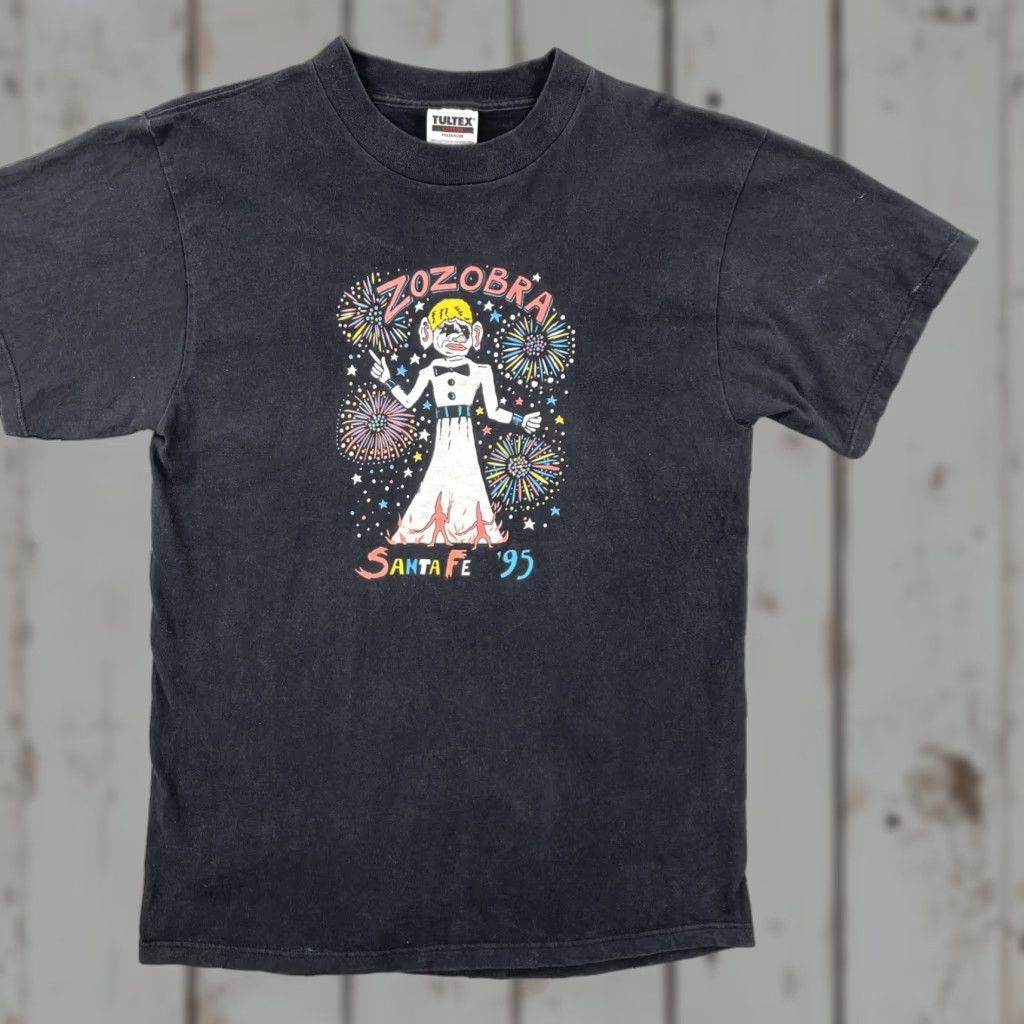 Tultex VINTAGE Tultex Mens Large Black Shirt 1995 Zozobra Santa Fe NM Kiwanis Will Shushter Shirt Mens L Black 90s USA Art Size US L / EU 52-54 / 3 - 1 Thumbnail
