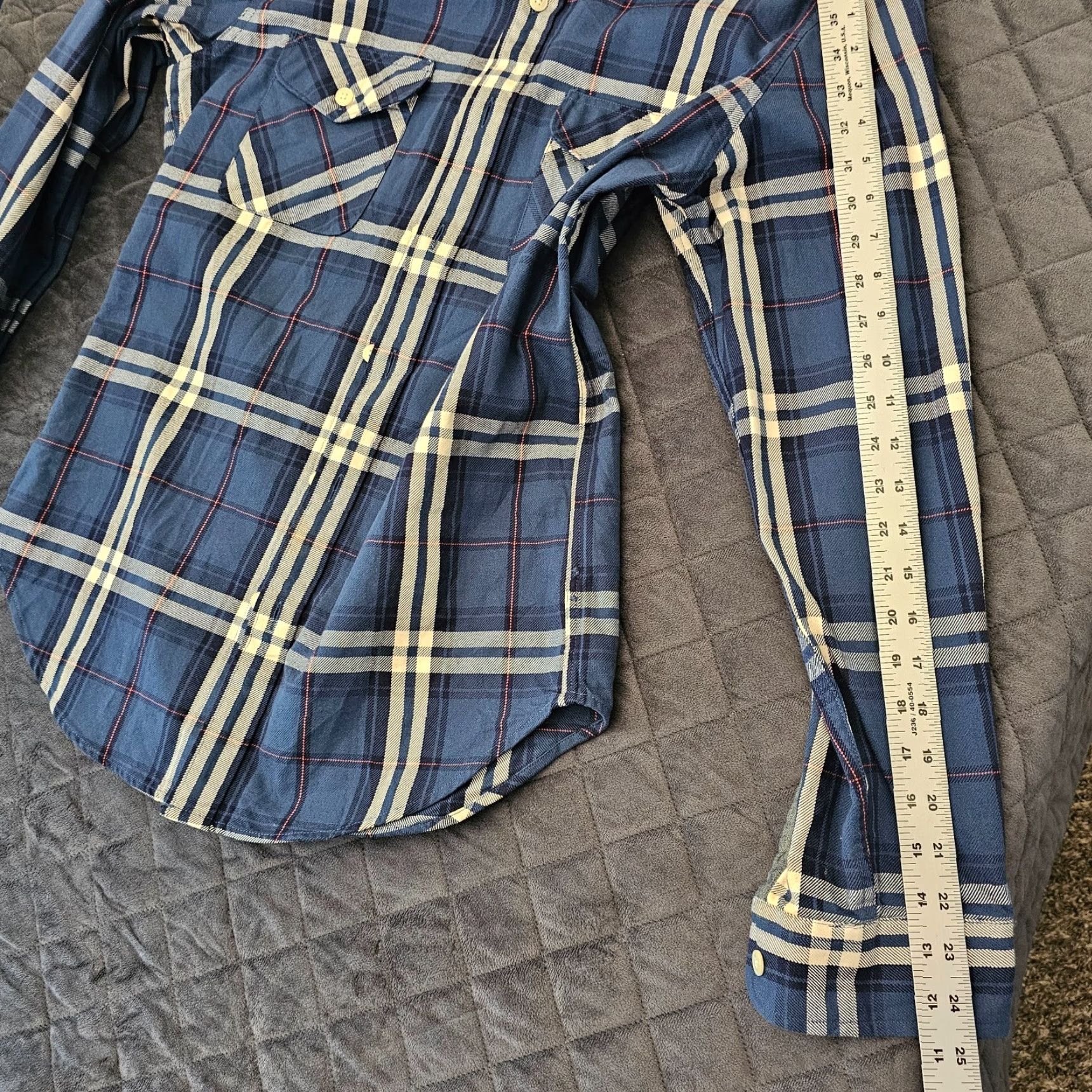J.Crew VINTAGE J.CREW Heavyweight Flannel Shirt Men's Small Long Sleeve Blue Plaid Casual Fall Winter Size US S / EU 44-46 / 1 - 7 Thumbnail