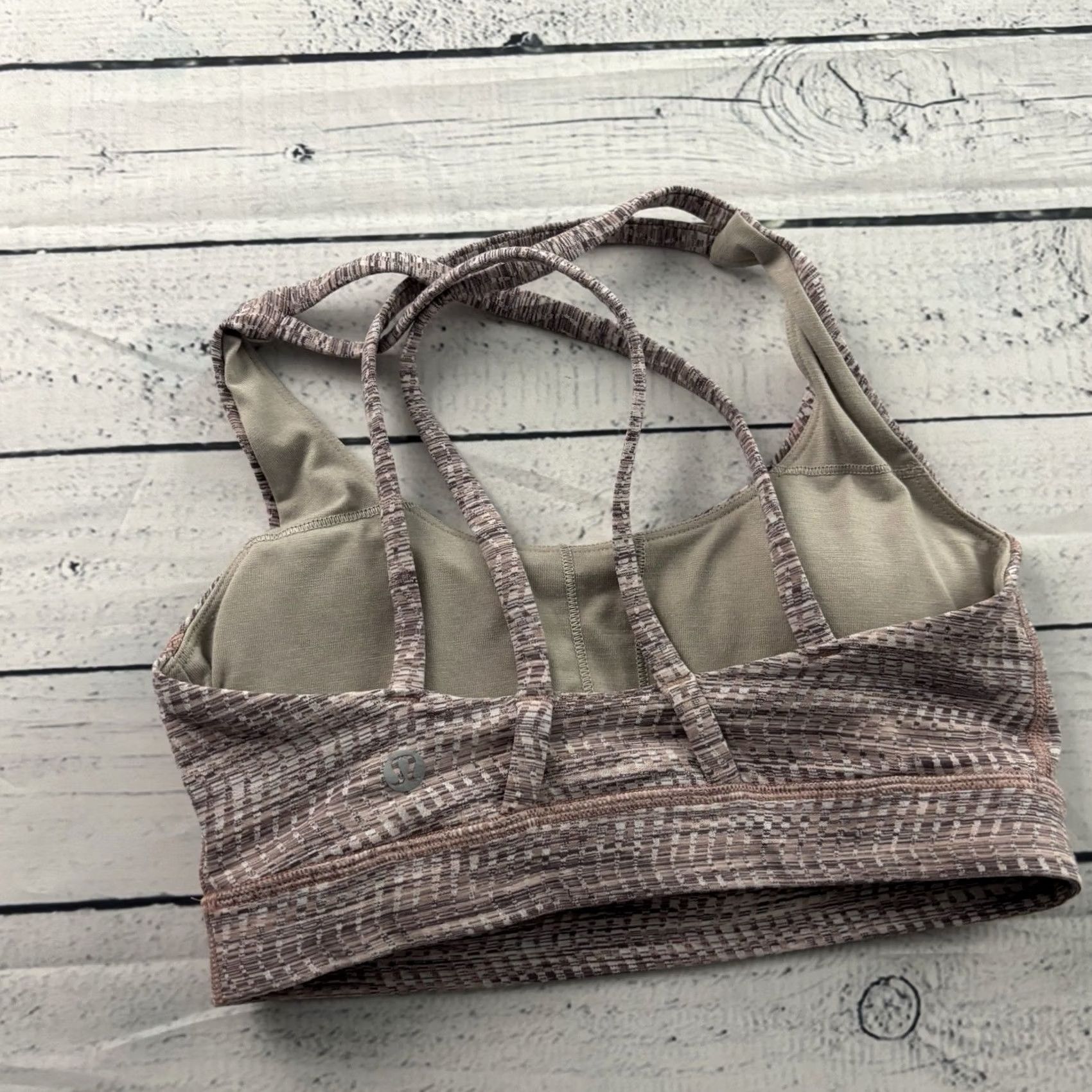 Lululemon Lululemon Strappy Athletic Yoga Sports Bra Women's Pink S Removable Cups Size ONE SIZE - 4 Thumbnail