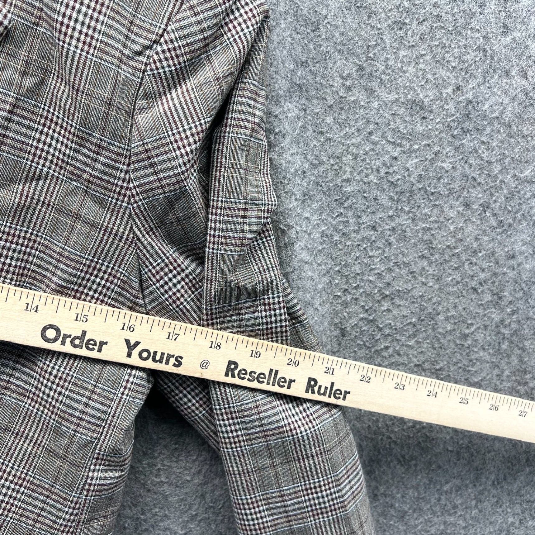 Banana Republic Banana Republic Blazer Women 6 Beige Wool Plaid Check Single-Breasted Jacket Dressy Casual Business Formal Tuxedo Style Regular Fit Womens Size M / US 6-8 / IT 42-44 - 5 Thumbnail