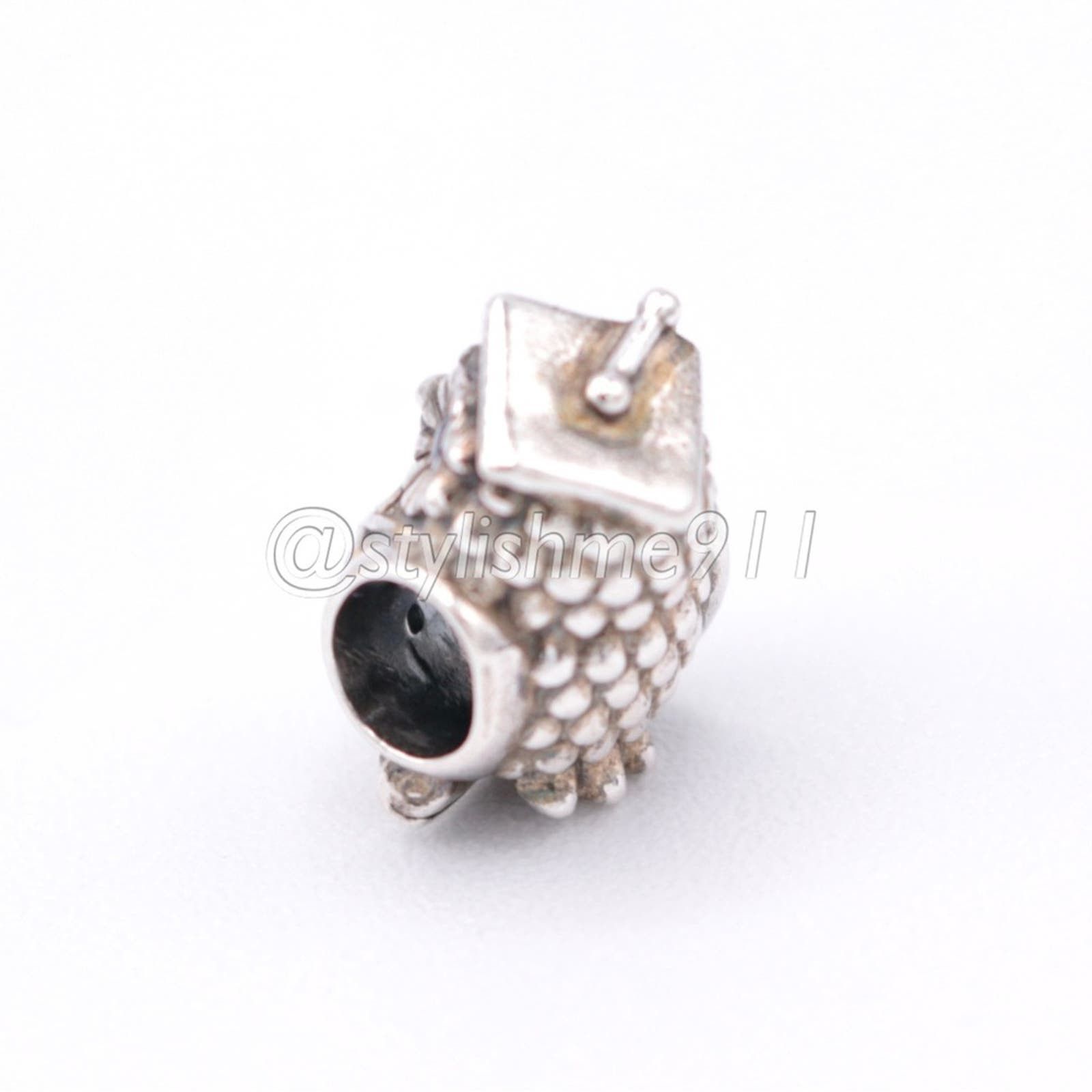 pandora Authentic Pandora Graduate Owl Charm with Blue Crystal Eyes Size ONE SIZE - 9 Thumbnail