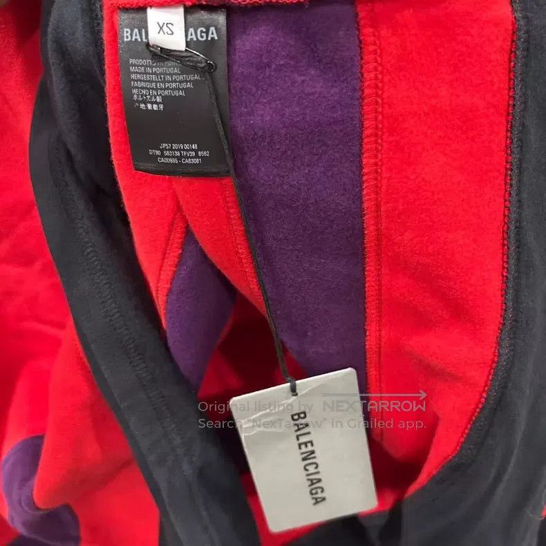 Balenciaga Balenciaga Black and Red Buckle Semi-Zip Hoodie Size US XS / EU 42 / 0 - 4 Thumbnail