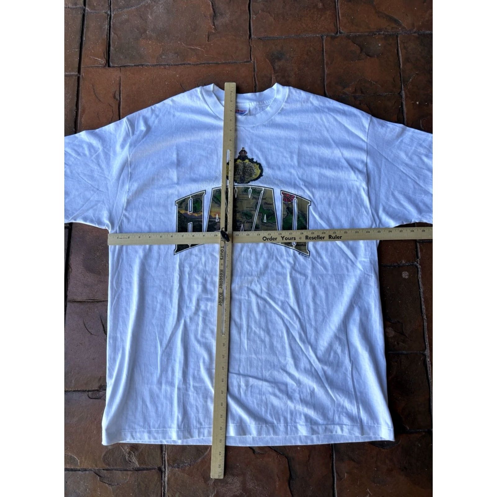 Hanes VINTAGE 90s Hawaii Tourist T-Shirt Hanes 2XL White Cotton Short Sleeve Crew Neck USA Hawaii Mens Size US XXL / EU 58 / 5 - 4 Thumbnail