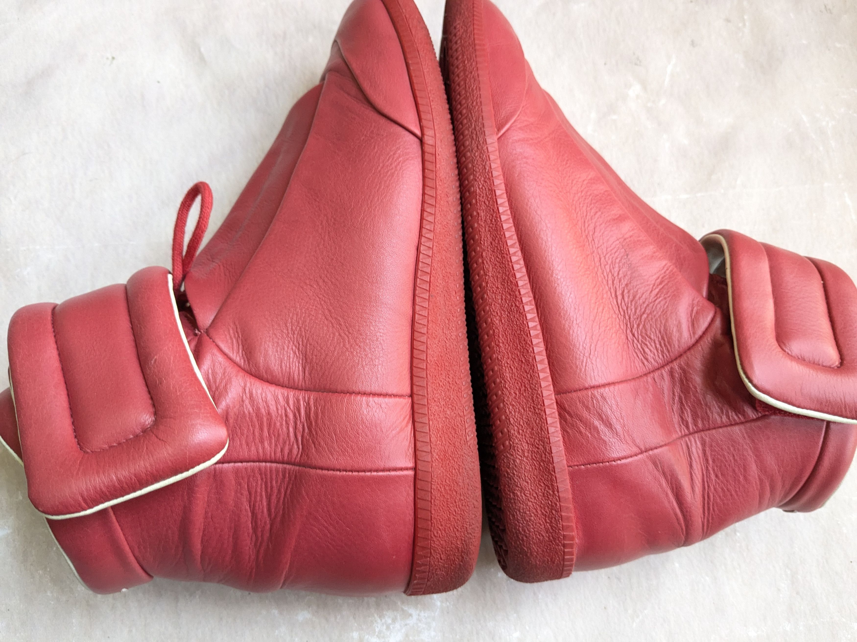 Maison Margiela Maison Margiela Future Red 9.5 42.5 Leather High Tops Size US 9.5 / EU 42-43 - 9 Thumbnail