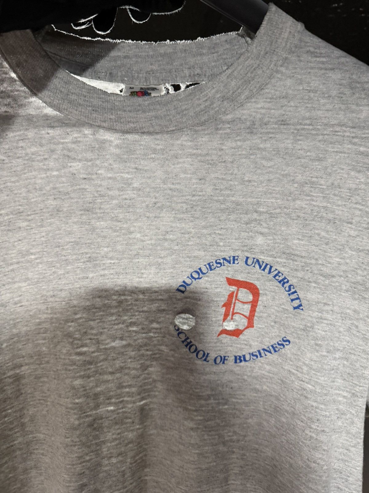 Vintage 1990s Vintage Duquesne University Thin Thrashed Grunge Tee M Size US M / EU 48-50 / 2 - 8 Thumbnail