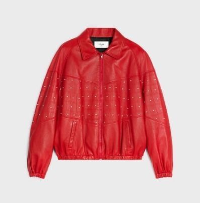 Celine Leather Jacket in Red Size US S / EU 44-46 / 1 - 1 Preview