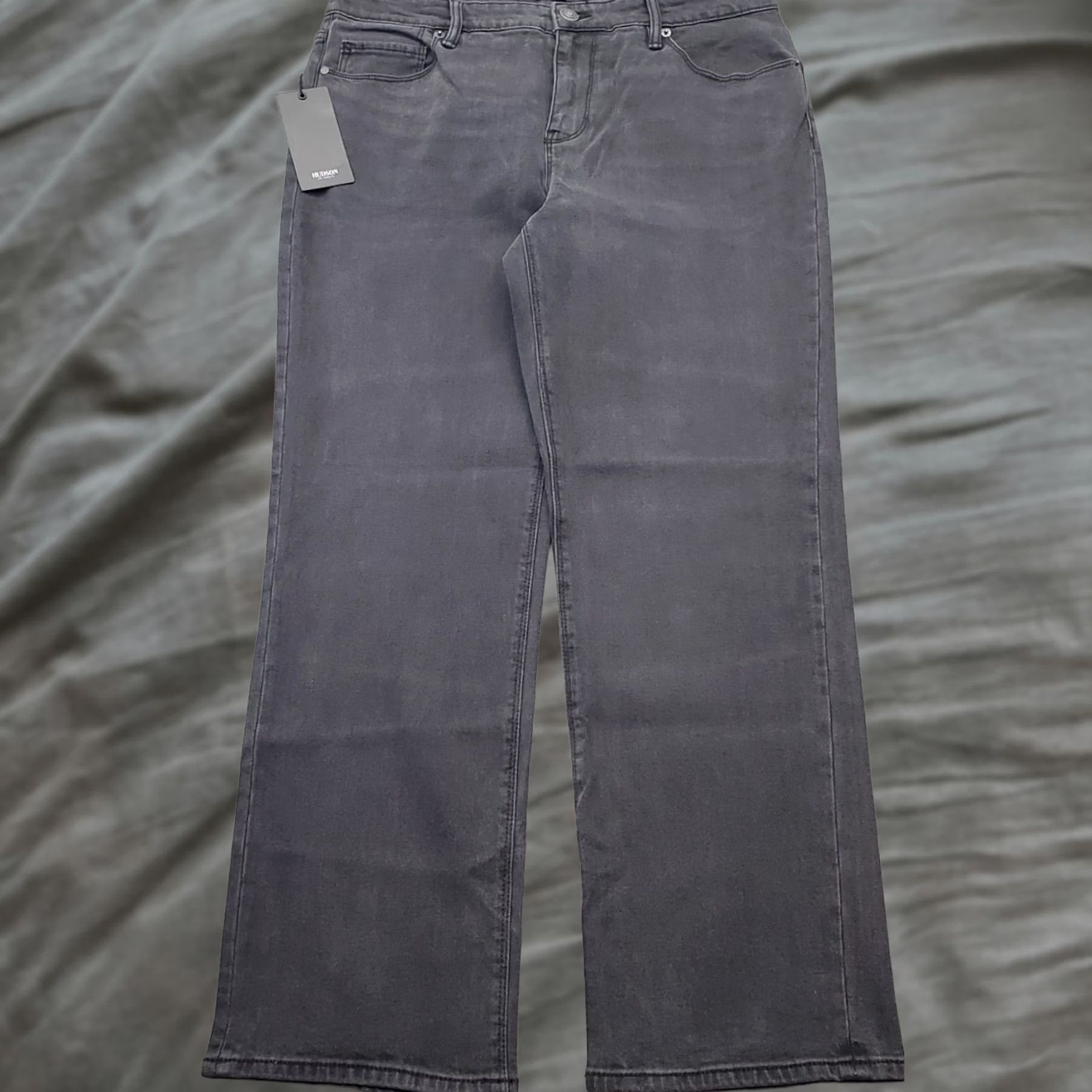 Hudson Hudson Jeans Womens 12 Black Denim Dark Wash Stretch Straight Leg Streetwear Shirt Size 34" / US 12 / IT 48 - 1 Thumbnail
