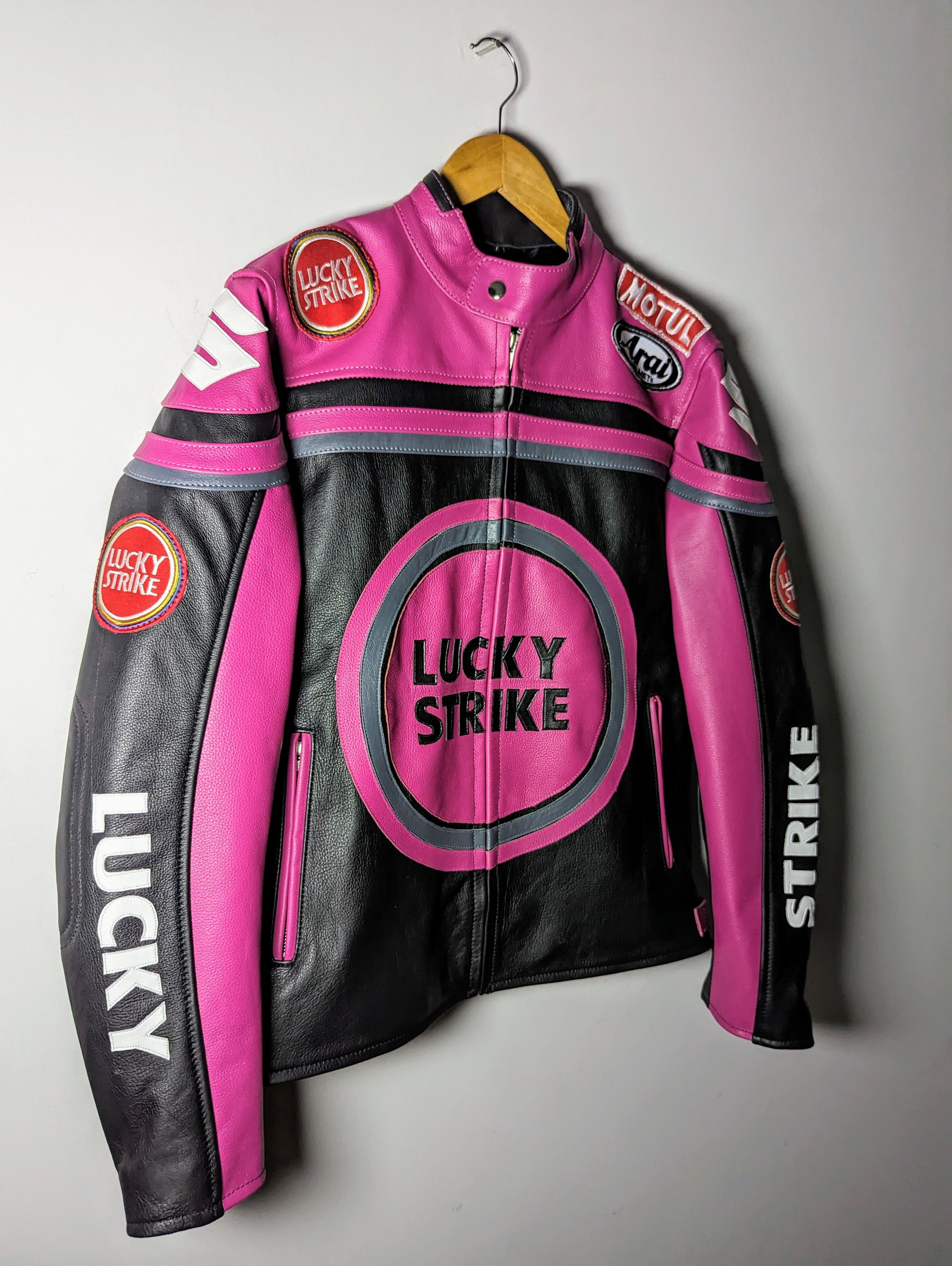 Vintage 🔥 LUCKY STRIKE 💸 VINTAGE 90s LEATHER JACKET STREETWEAR Size S / US 4 / IT 40 - 6 Thumbnail