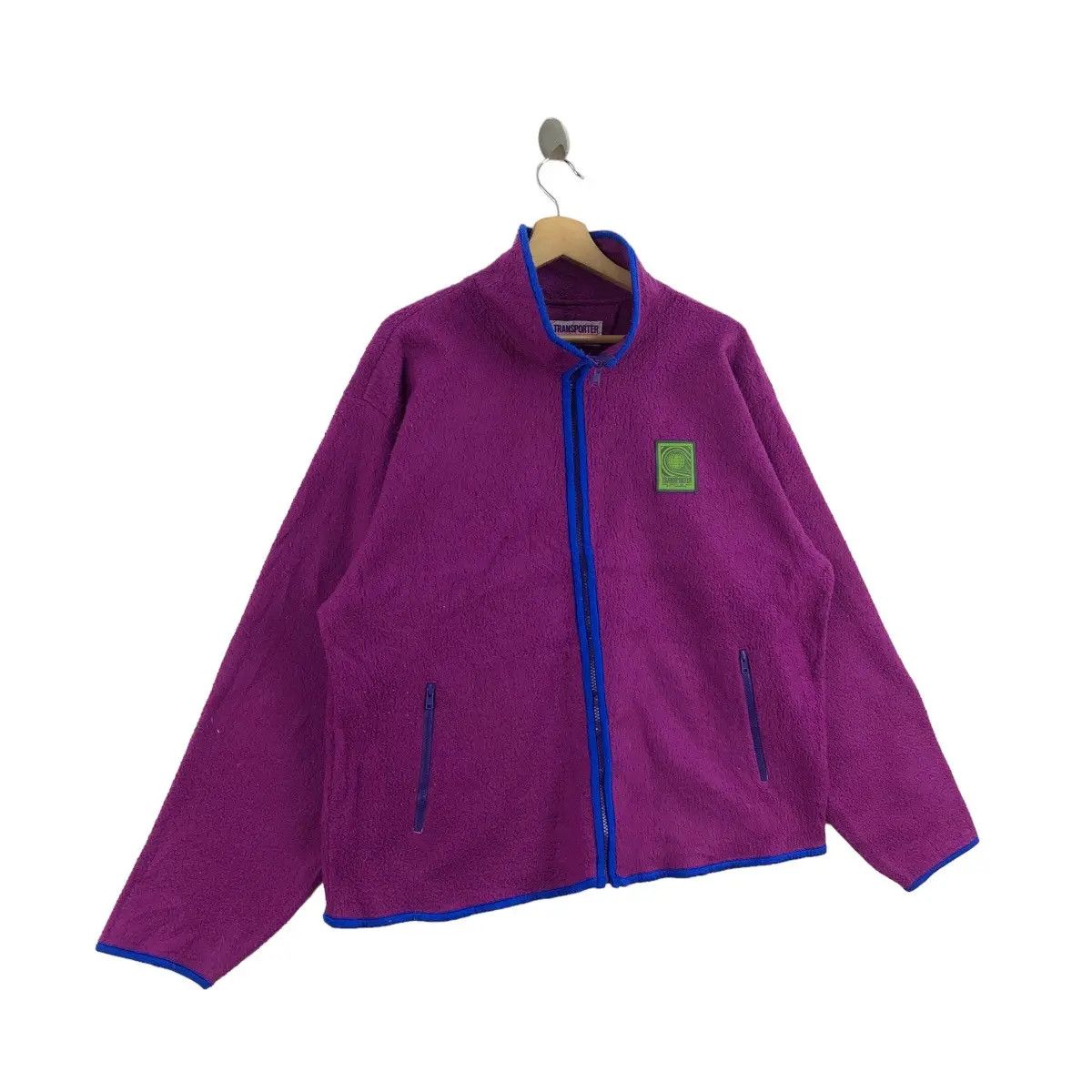 Vintage Vtg TRANSPORTER Surfing Skateboard Purple Fleece Jacket Size US XXL / EU 58 / 5 - 3 Thumbnail