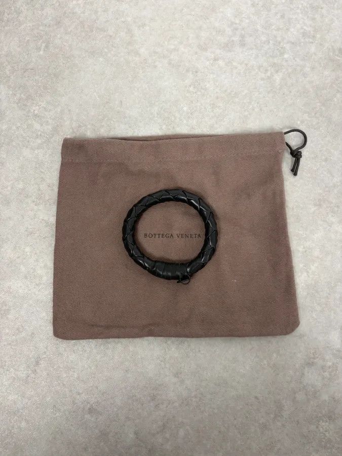 Bottega Veneta 2000s Bottega Veneta Black Woven Leather Bracelet Size ONE SIZE - 4 Thumbnail