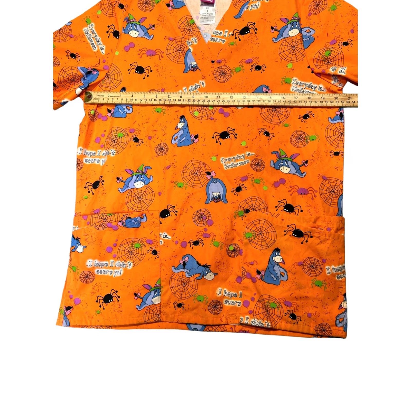Disney Disney Eeyore Everyday is Halloween Nurse Uniform Scrub Top Ladies Size Small Shirt Womens S Multi-Color Cotton Patterned Size US S / EU 44-46 / 1 - 3 Thumbnail
