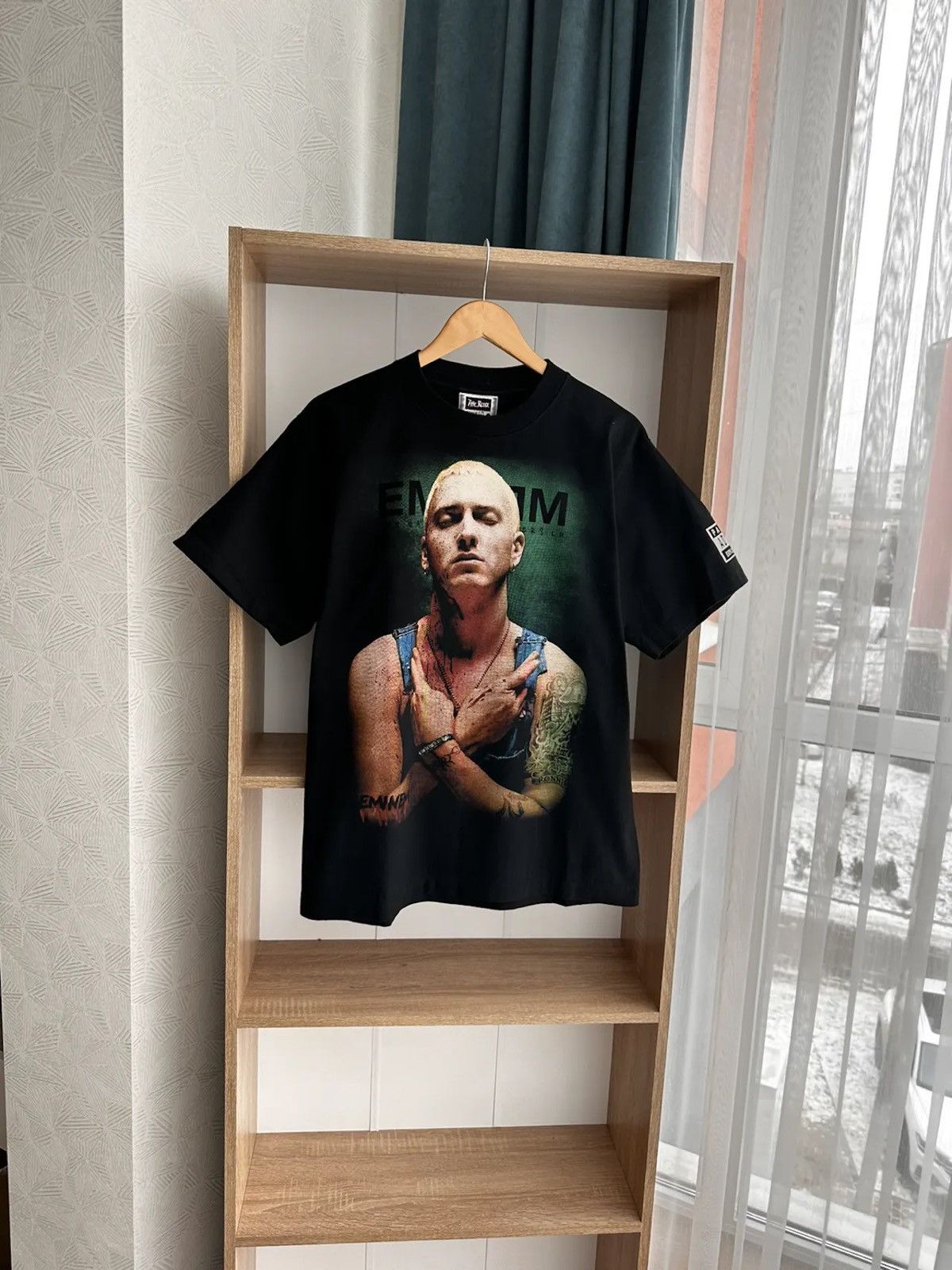 image of Vintage Eminem Godlike Marshall Mathers Lp T-Shirt in Black, Men's (Size Large)