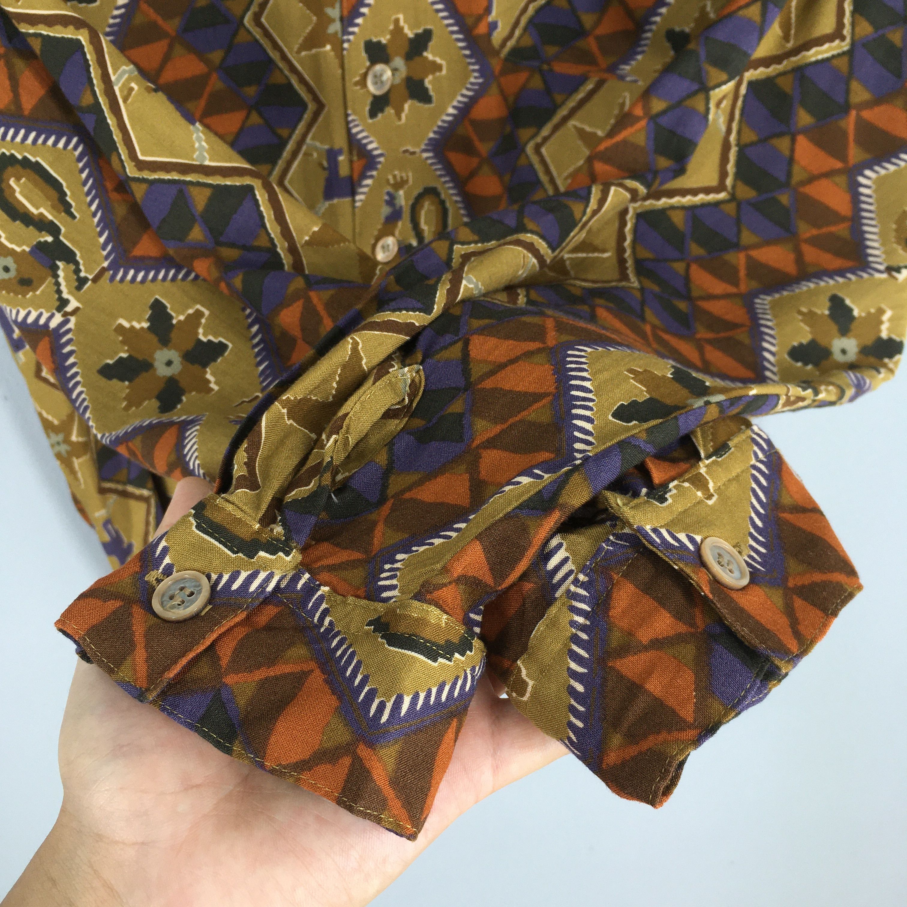 Vintage Vintage 1980's Tribal Navajo Pattern Party Shirt Medium Size US M / EU 48-50 / 2 - 4 Thumbnail