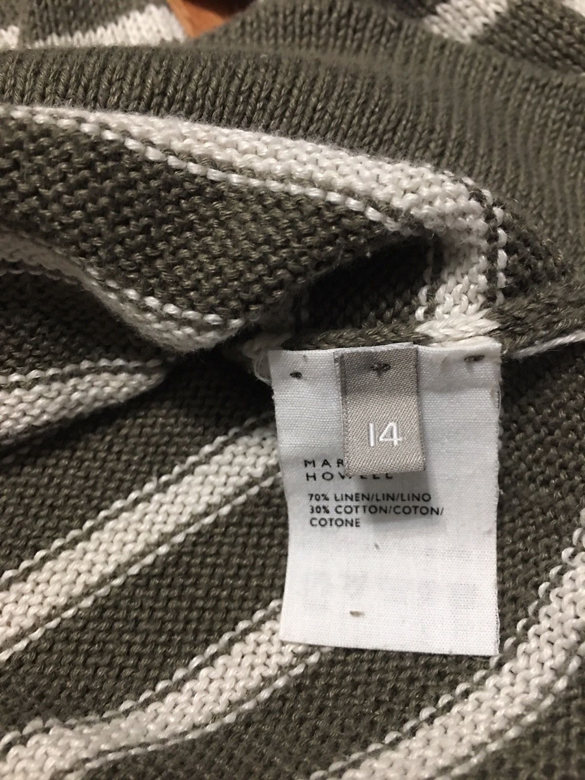Margaret Howell Margaret Howell Linen Cotton Stripped Womens Sweater UK 14 Size L / US 10 / IT 46 - 10 Thumbnail