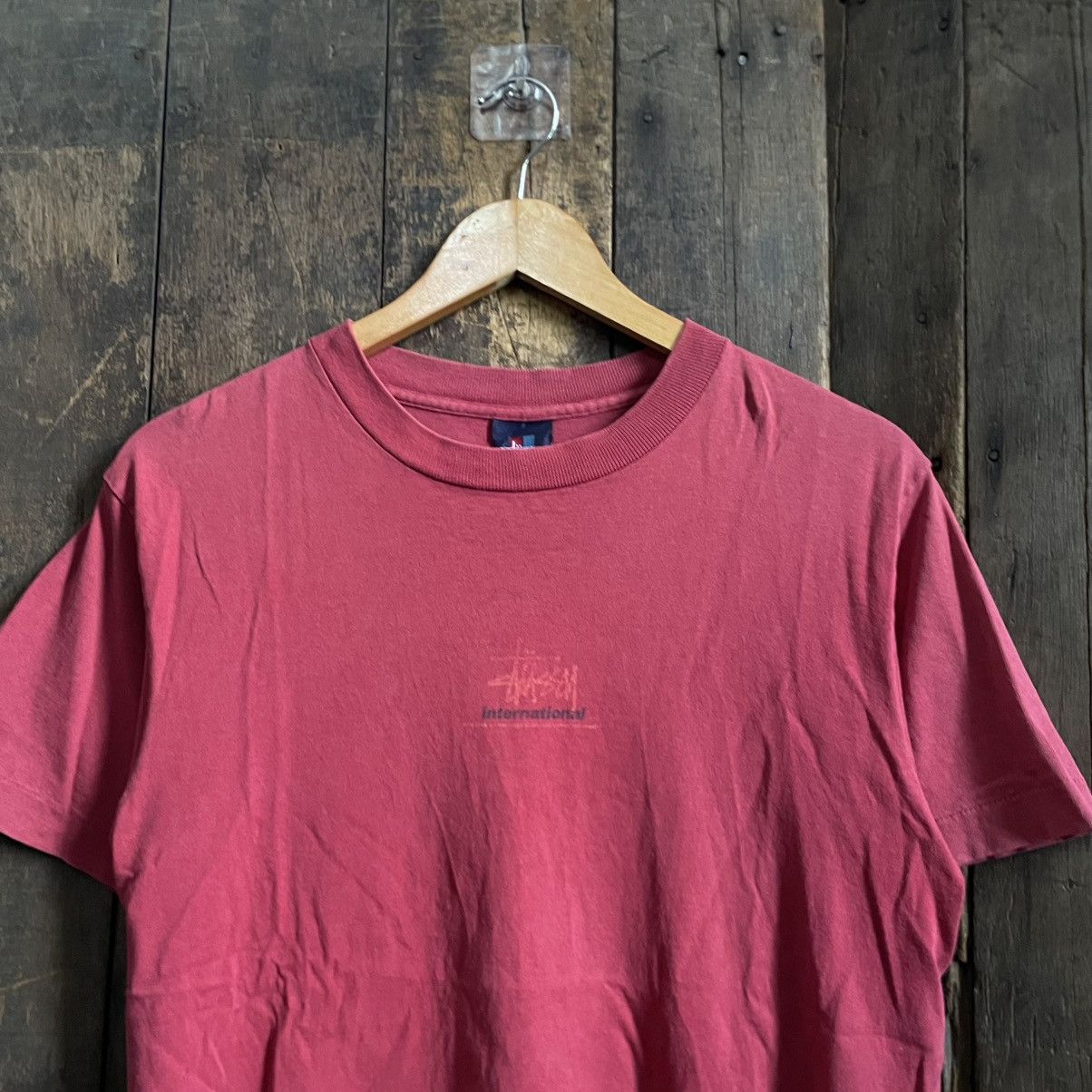 Stussy Vintage 90's Stussy International USA Flag Tee Shirt Size US M / EU 48-50 / 2 - 4 Thumbnail
