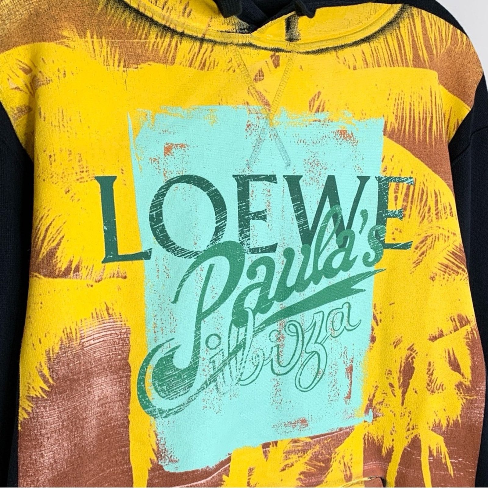 Loewe Loewe x Paula’s Ibiza Palm Print Logo Hoodie Graphic Black Size US XL / EU 56 / 4 - 6 Thumbnail
