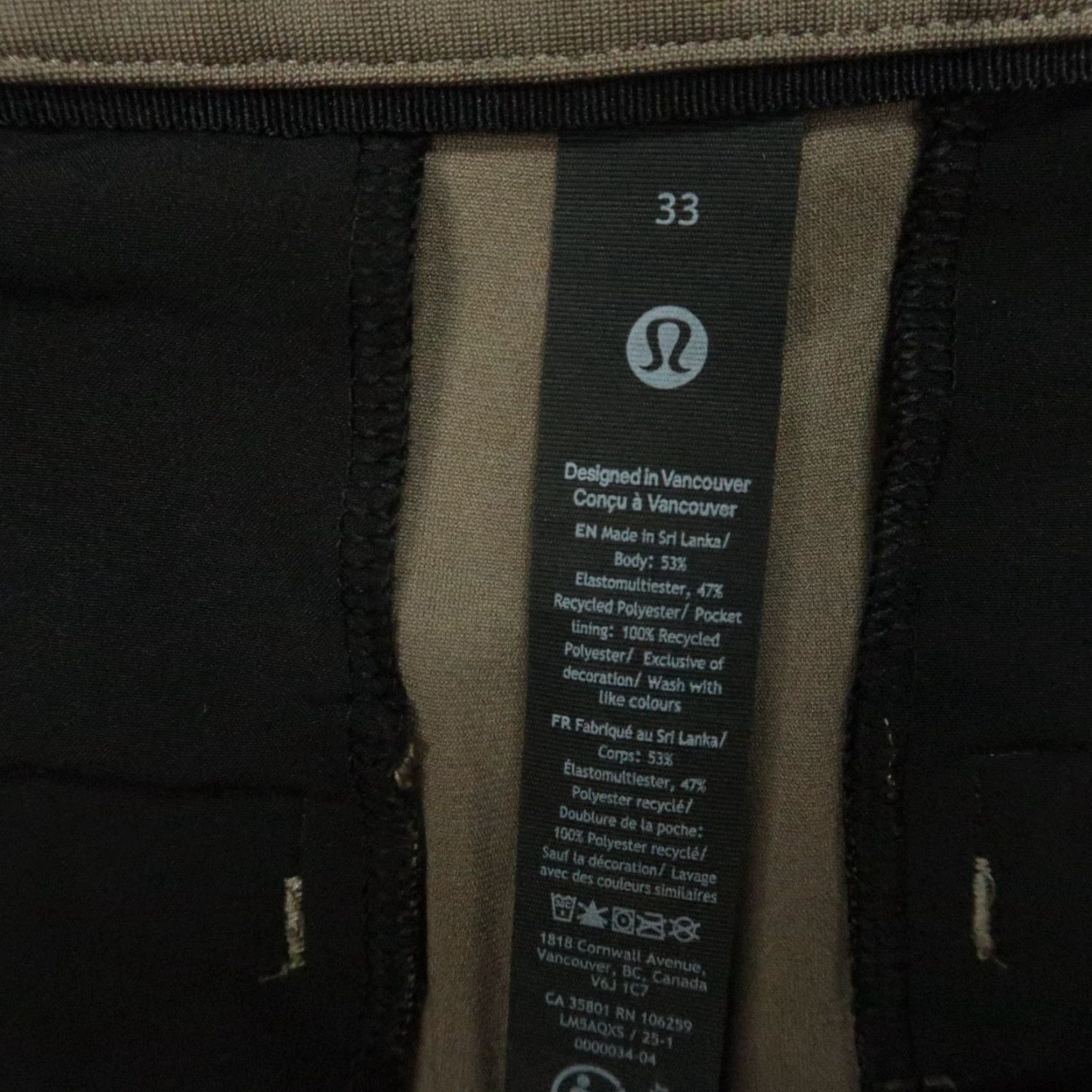 Lululemon Lululemon Pants Men 33x27 Brown ABC Classic 5 Pocket Trouser Straight Warpstreme Chino Vintage No Size US 33 - 4 Thumbnail