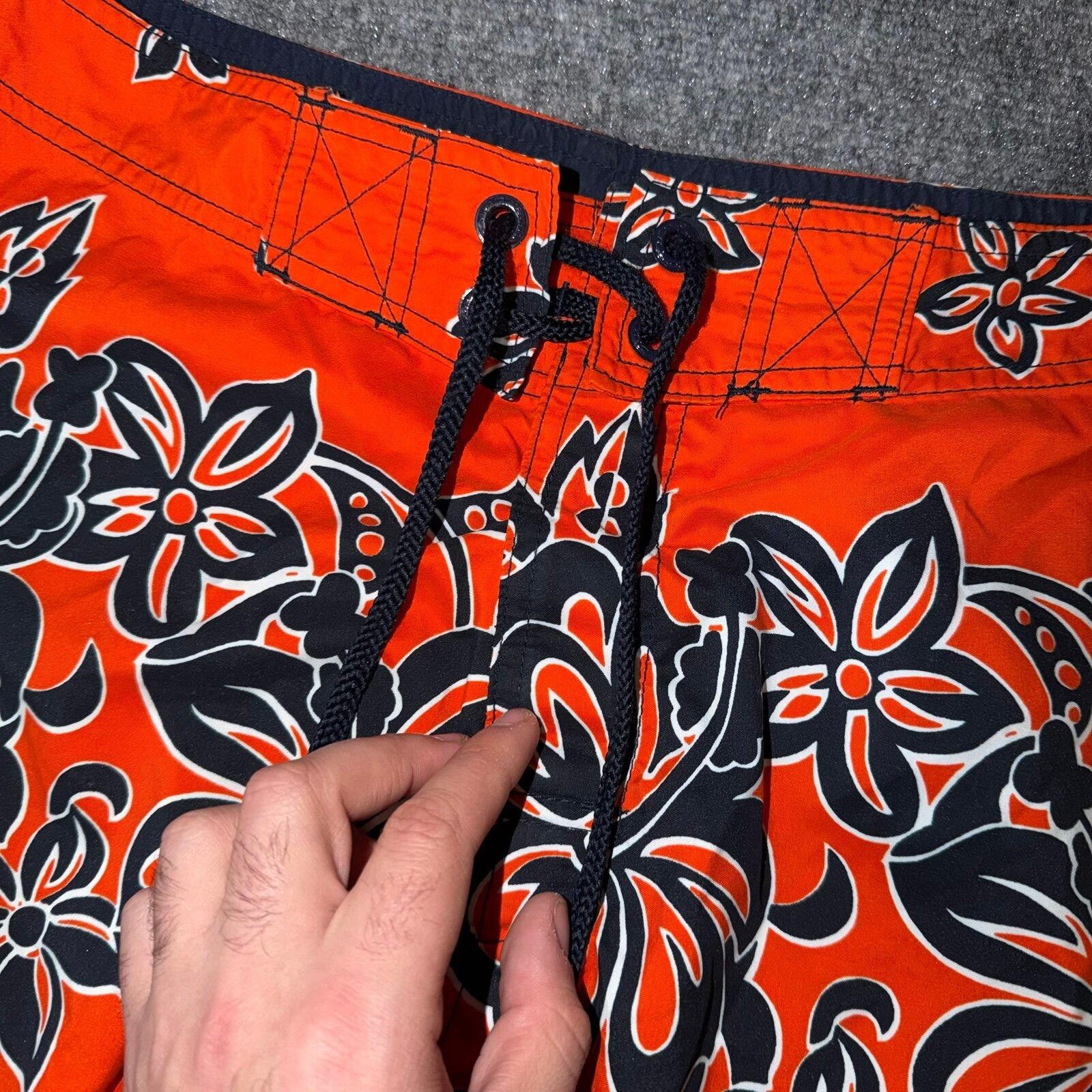 O'Neill O’Neill Orange Floral Surf Board Shorts Mens MD Vtg y2k Size US 32 / EU 48 - 3 Thumbnail