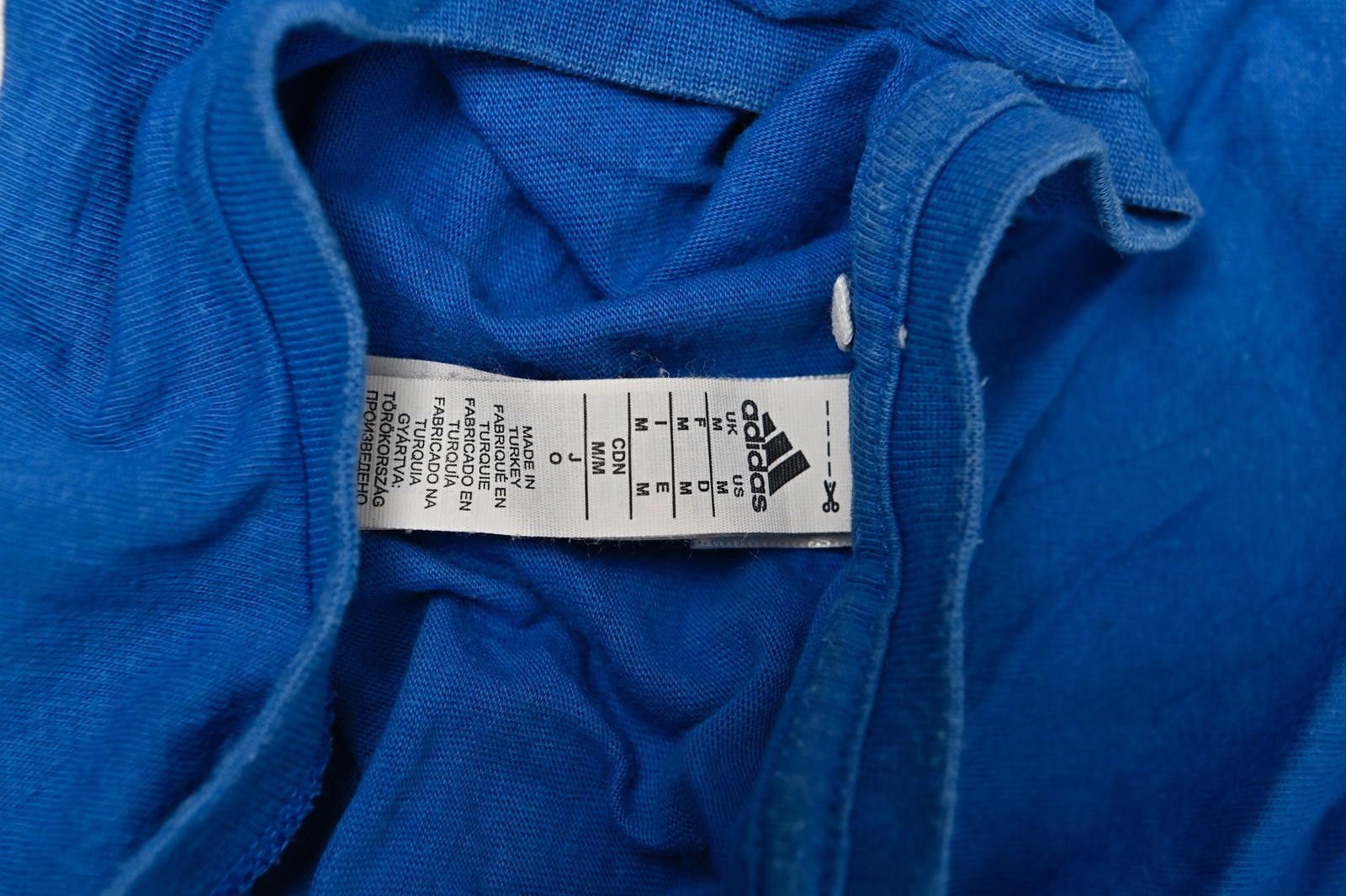 Adidas Adidas Blue Black Graphic T-Shirt Mens Size M Size US M / EU 48-50 / 2 - 4 Thumbnail