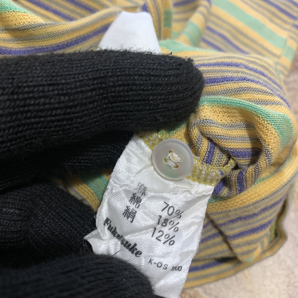 Yves Saint Laurent Vtg 90s Yves Saint Laurent Tricots Stripe Polos Pocket Size US L / EU 52-54 / 3 - 7 Thumbnail