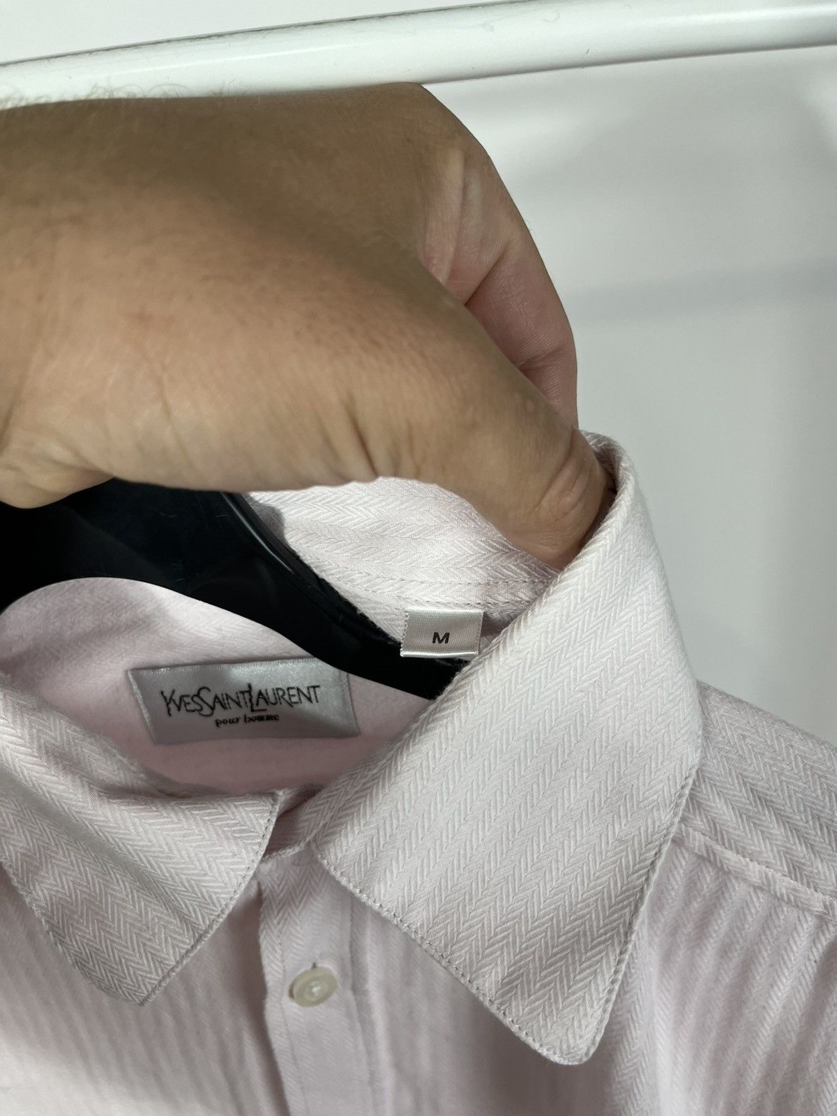 Yves Saint Laurent Yves Saint Laurent Pour Homme Pink Shirt Size M Size US M / EU 48-50 / 2 - 7 Thumbnail