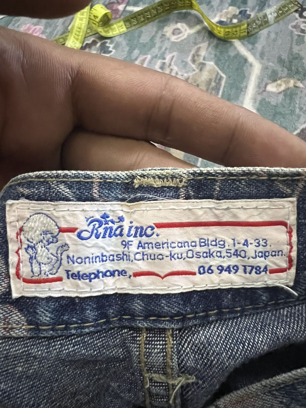 If Six Was Nine FLARED💥RNA PATCHWORK DISTRESSED DENIM PANT Size US 28 / EU 44 - 7 Thumbnail