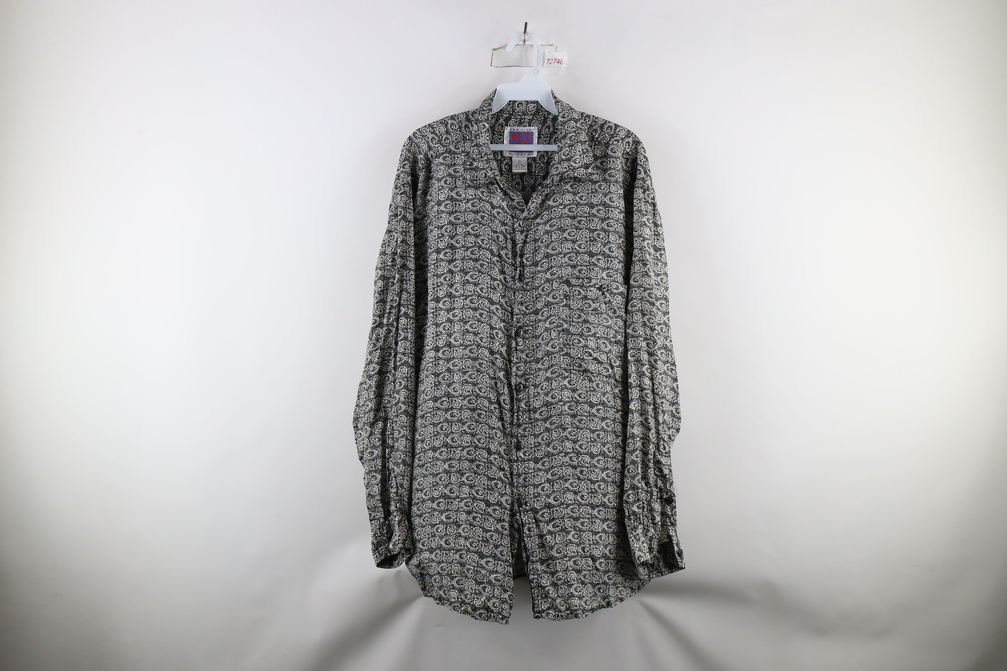 Vintage Vintage 90s Streetwear Fish All Over Print Silk Button Shirt Size US XL / EU 56 / 4 - 1 Thumbnail