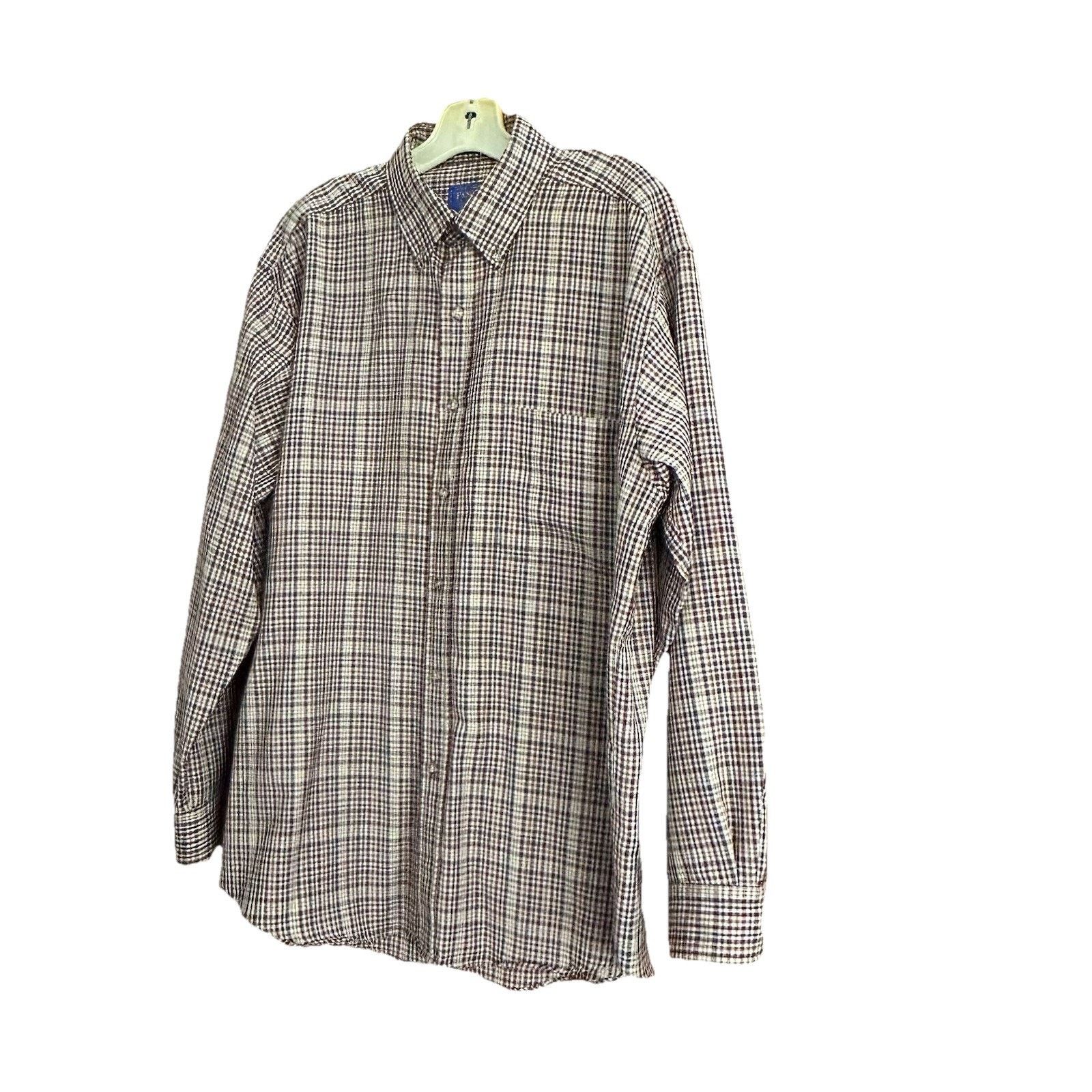 Pendleton Vintage Pendleton Worsted Wool Shirt Men Large Brown Plaid Size US L / EU 52-54 / 3 - 1 Thumbnail