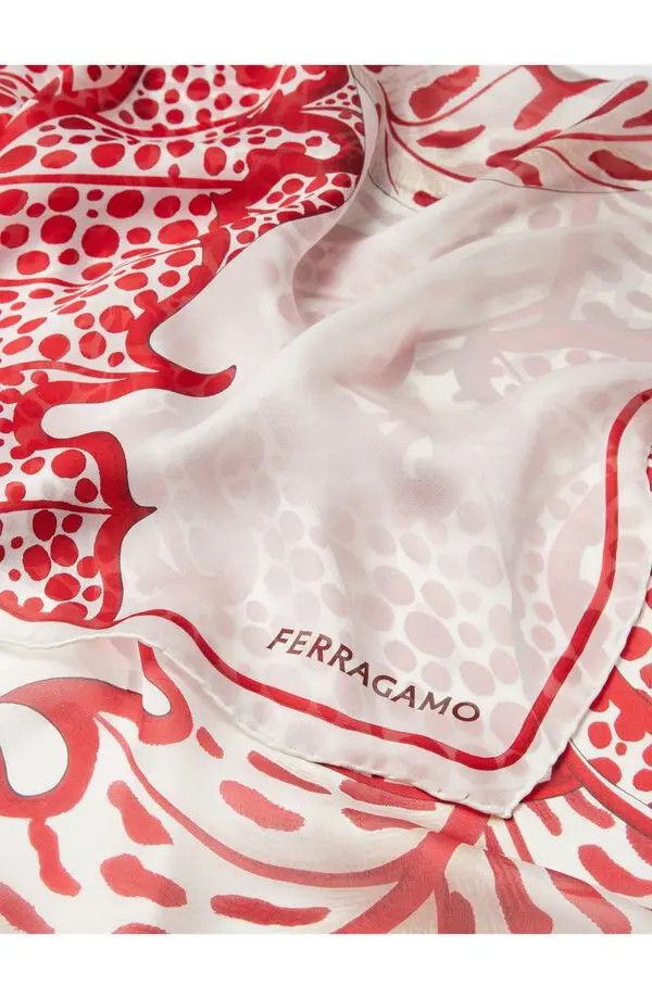 Salvatore Ferragamo o1s1rm1024 Size: 90x90 Cm / Scarf in Multicolor Size ONE SIZE - 4 Thumbnail