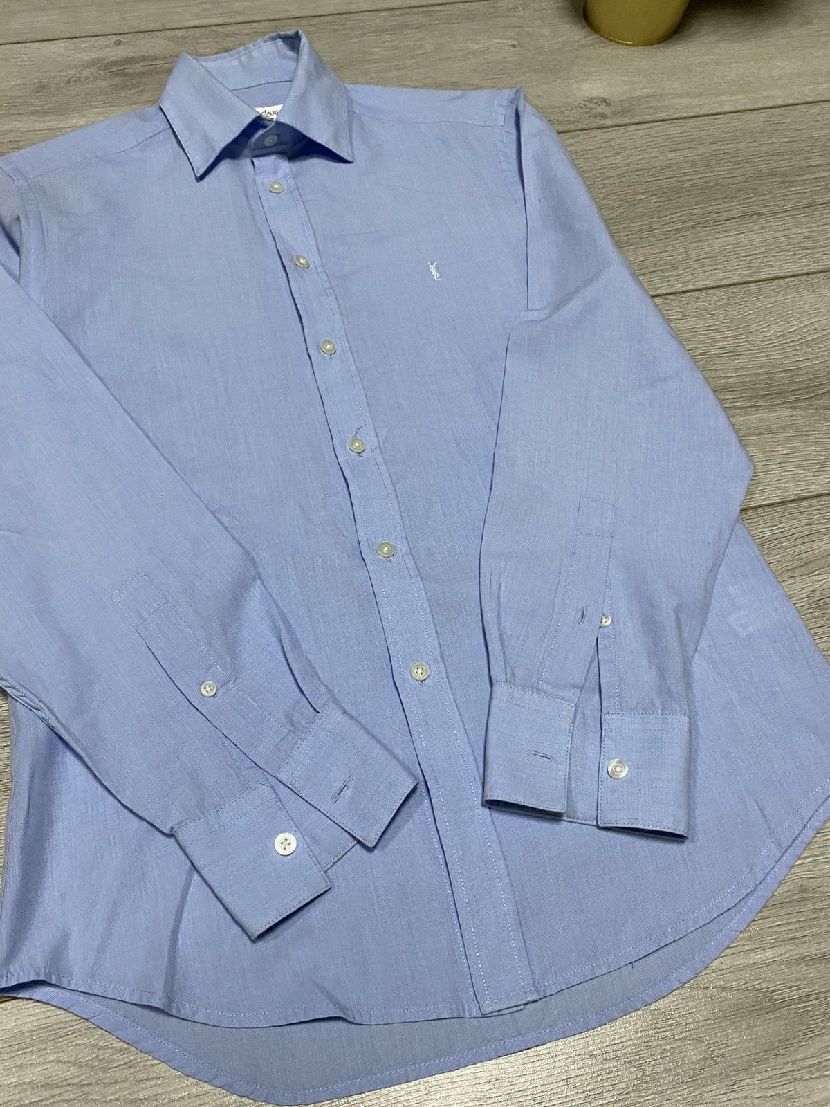 Yves Saint Laurent YSL logo shirt buttons vintage yves saint Laurent Size US S / EU 44-46 / 1 - 4 Thumbnail
