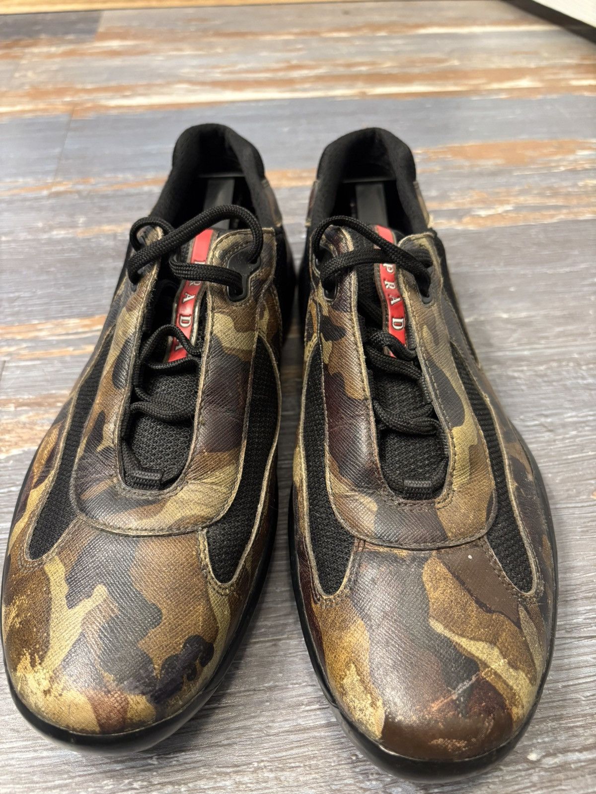 Prada Americas Cup Camo Leather Size 10 Size US 10 / EU 43 - 4 Thumbnail