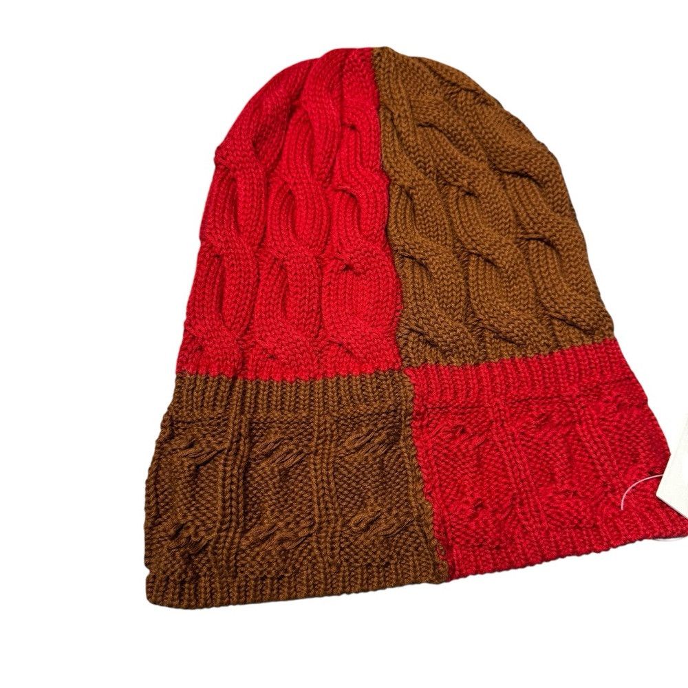 Other New Wyeth Cable Knit Colorblock Cotton Blend Beanie Hat Size ONE SIZE - 5 Thumbnail