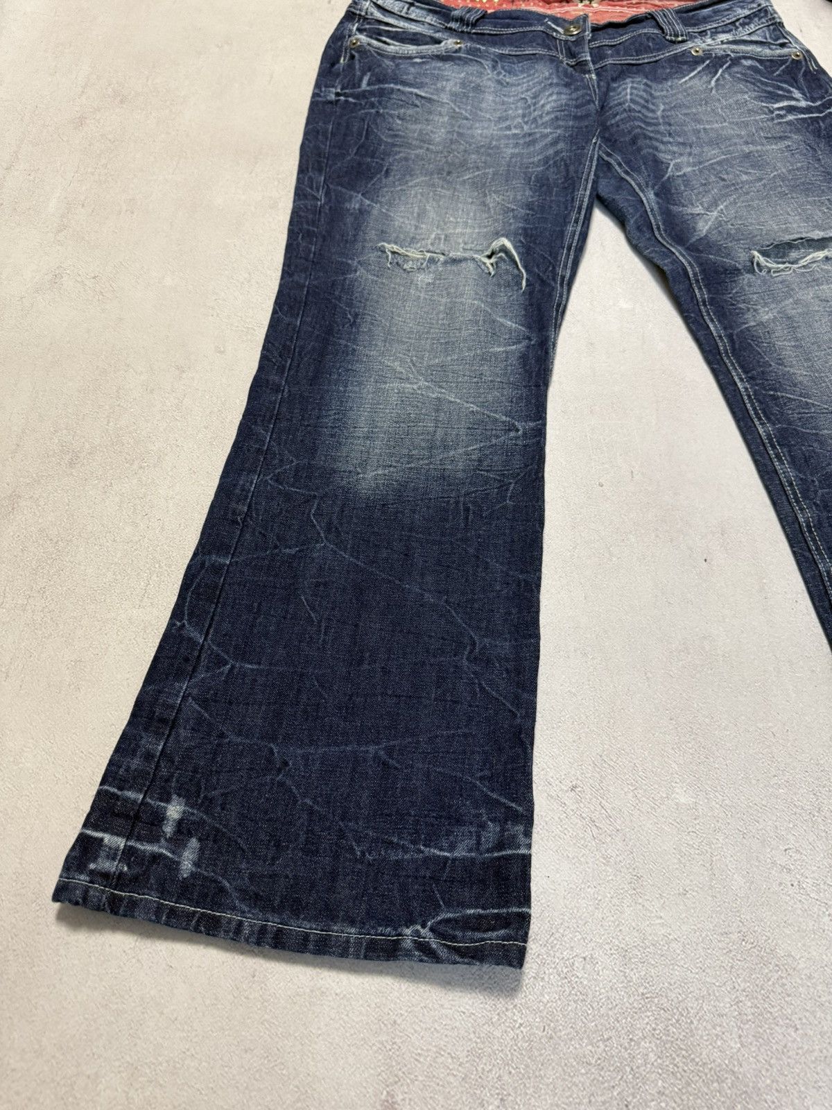 Japanese Brand SICK🔥 Japanese Bootcut Baggy Distressed Wash Jeans Pants 90s Size US 36 / EU 52 - 5 Thumbnail