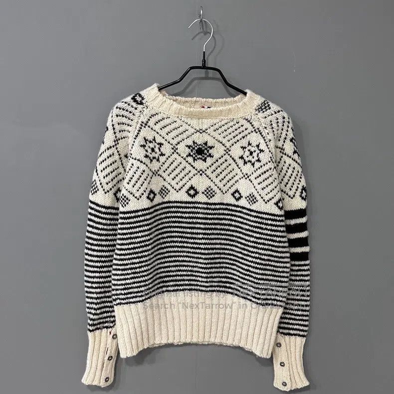 Thom Browne Thom Browne Snowflake thick yarn sweater Size US M / EU 48-50 / 2 - 1 Thumbnail