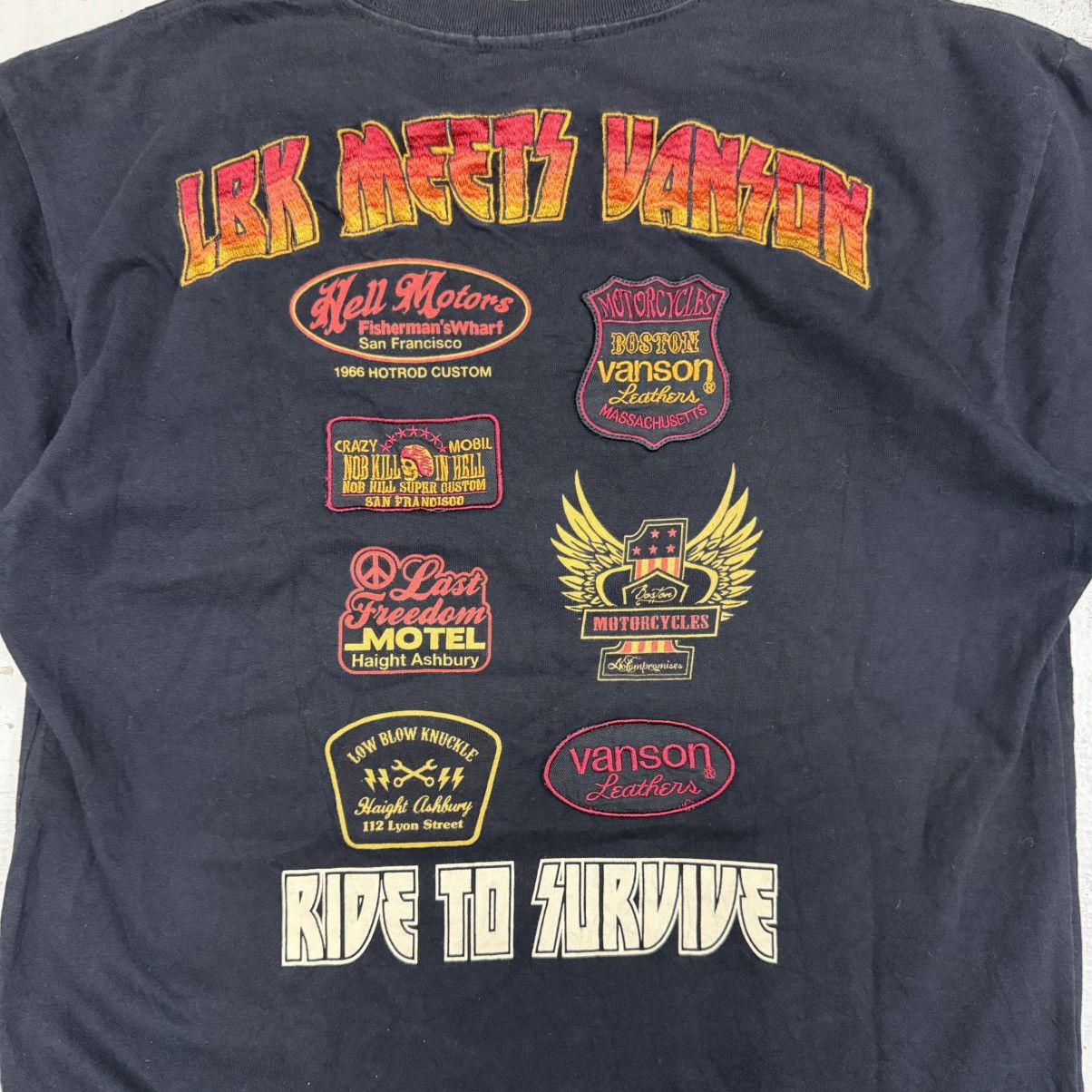 Vanson Leathers Vanson Leathers Low Blow Knuckle ACDC Ripoff Patch Tee Size US XL / EU 56 / 4 - 7 Thumbnail