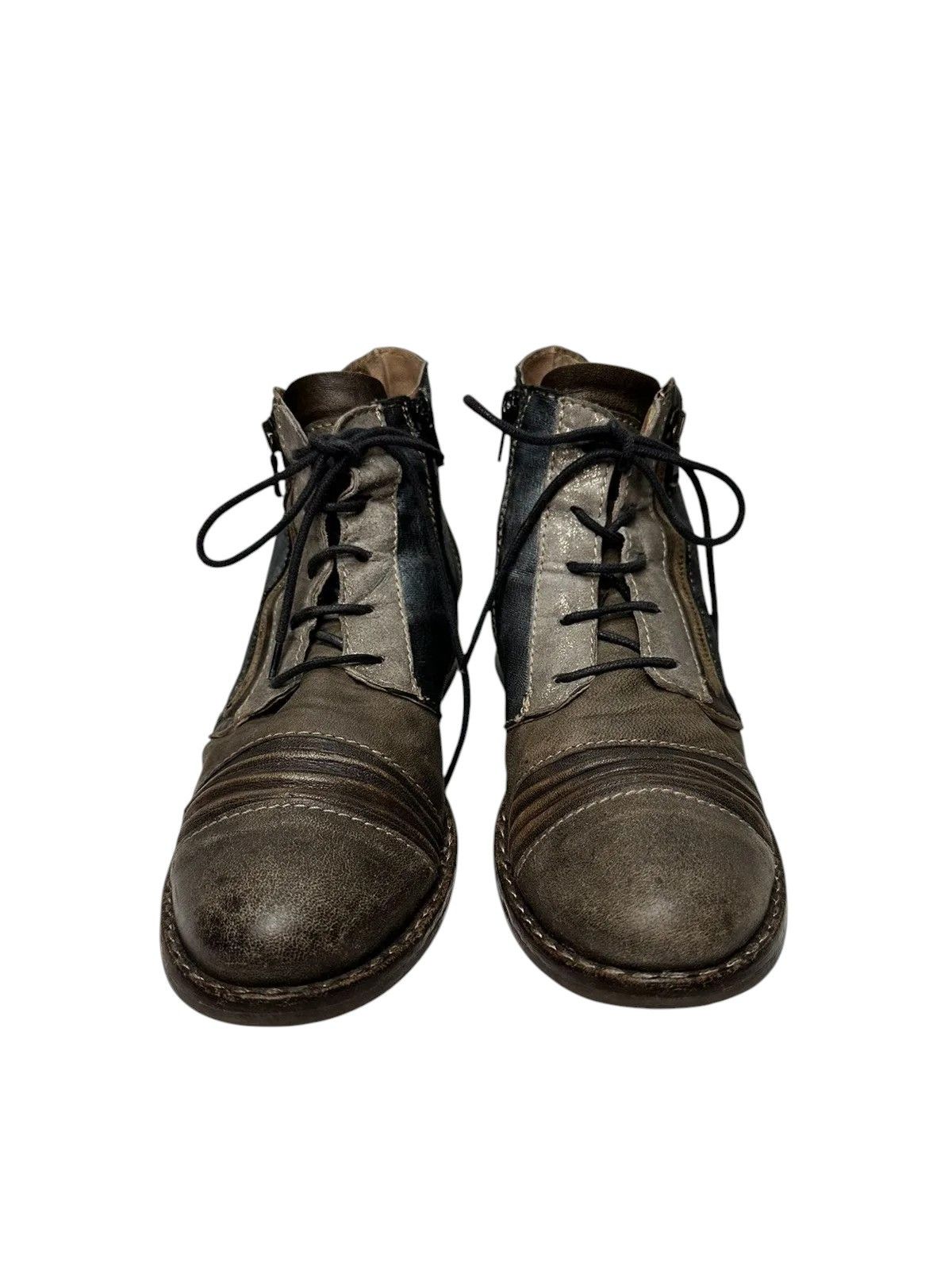 Leather Vintage Metal Zip Italy Leather Mens Boots AS 98 Style Size US 9 / IT 39 - 2 Thumbnail
