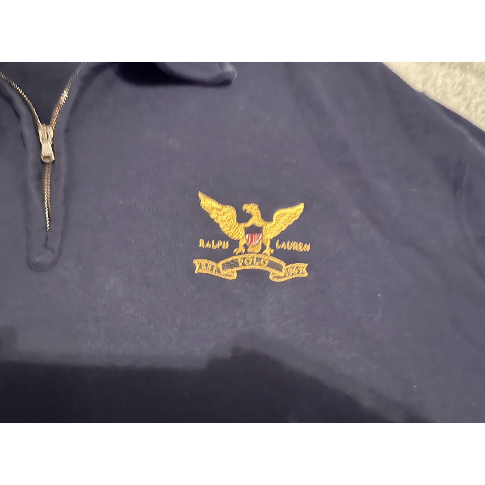 Ralph Lauren Ralph Lauren Polo Sport Pullover Sweatshirt Embroidered USA Eagle Crest Mens XL Blue Size US XL / EU 56 / 4 - 2 Thumbnail