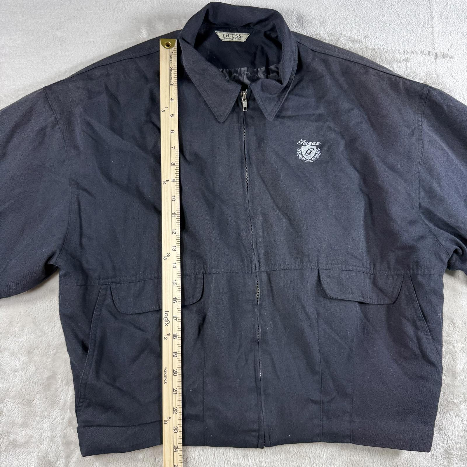 Guess Guess Jacket Women's XL Black Vintage Bomber Country Club Size US XL / EU 56 / 4 - 6 Thumbnail
