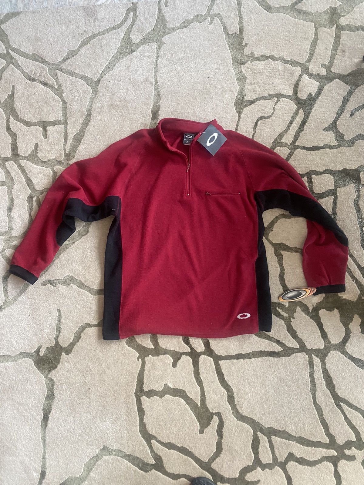 Image of Vintage Oakley Software Polar Fleece Ds in Red, Men's (Size XL)