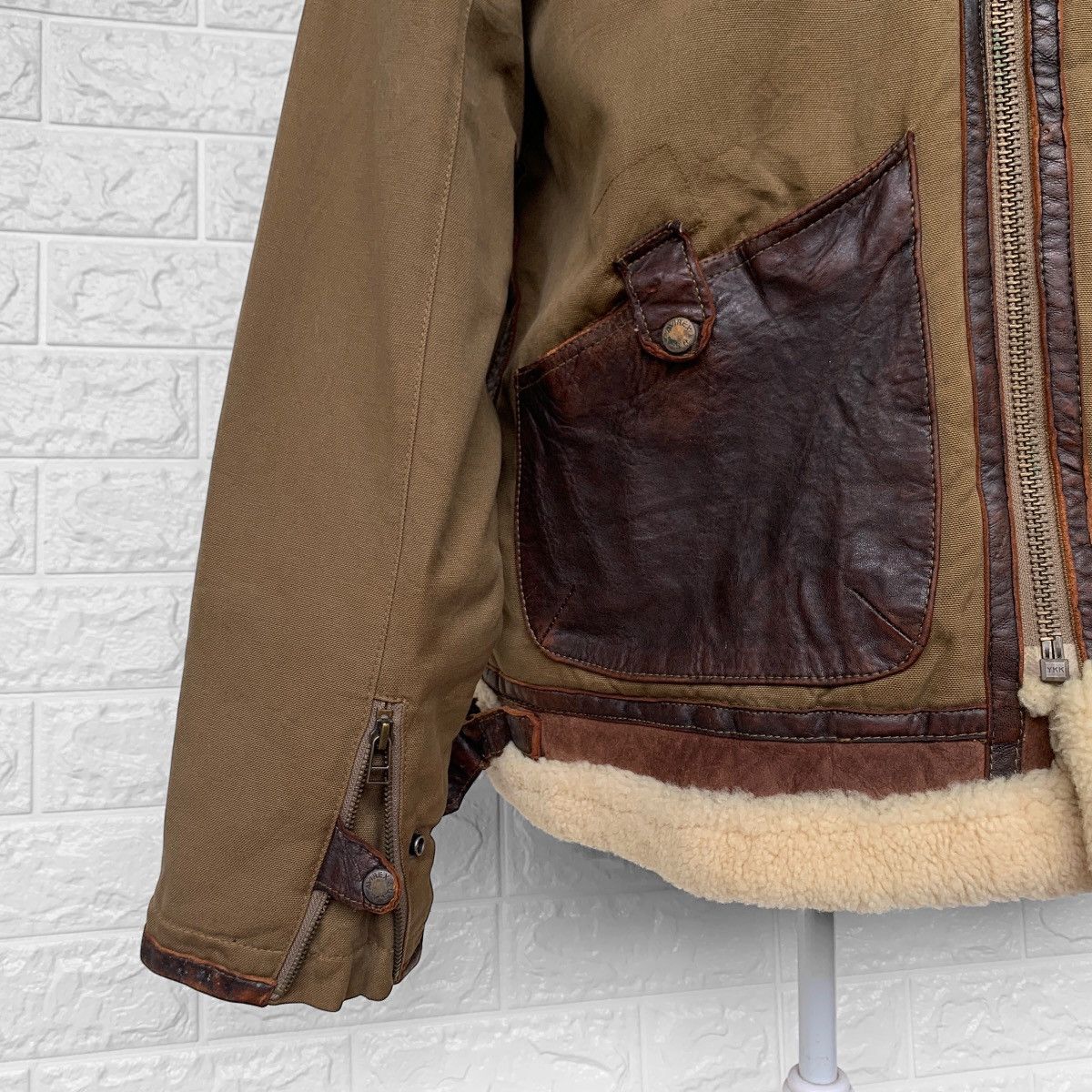Avirex Vintage Avirex B 3 Sherpa X Canvas Sheepskin Flight Jacket Size US L / EU 52-54 / 3 - 12 Thumbnail
