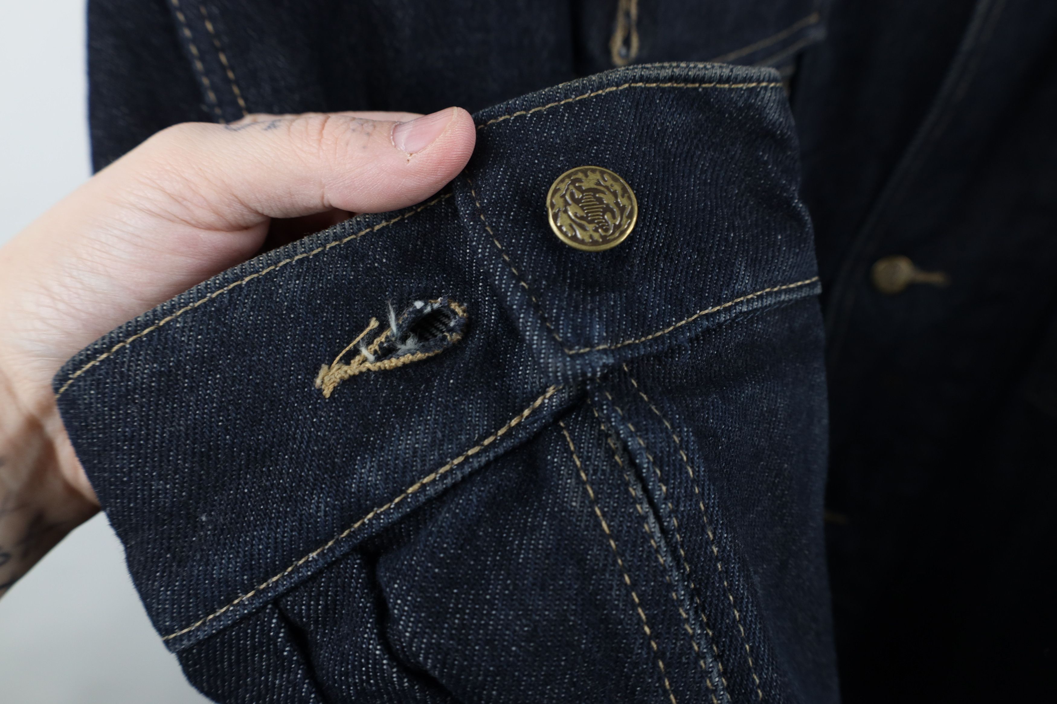 Vintage Vintage 90s Y2K Streetwear Baggy Denim Jean Trucker Jacket Size US XXL / EU 58 / 5 - 9 Thumbnail