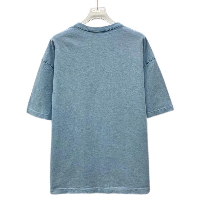 Balenciaga Balenciaga Blue logo monogrammed cotton crewneck T-shirt Size US L / EU 52-54 / 3 - 2 Thumbnail