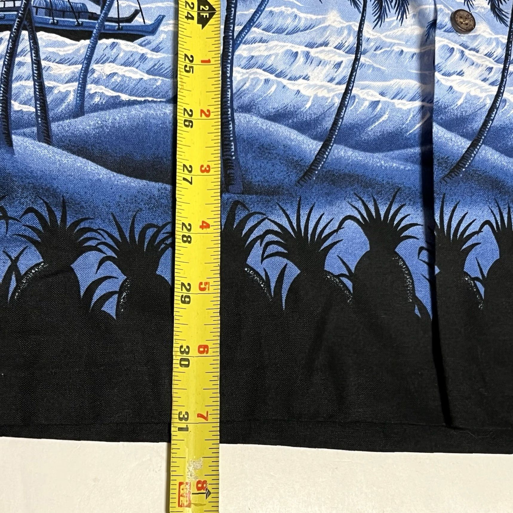 Vintage RJC Hawaiian Shirt Short Sleeve Button-Up XL Blue Palm Trees NWT Beach Floral Cotton Men Button Front Casual Size US XL / EU 56 / 4 - 5 Thumbnail