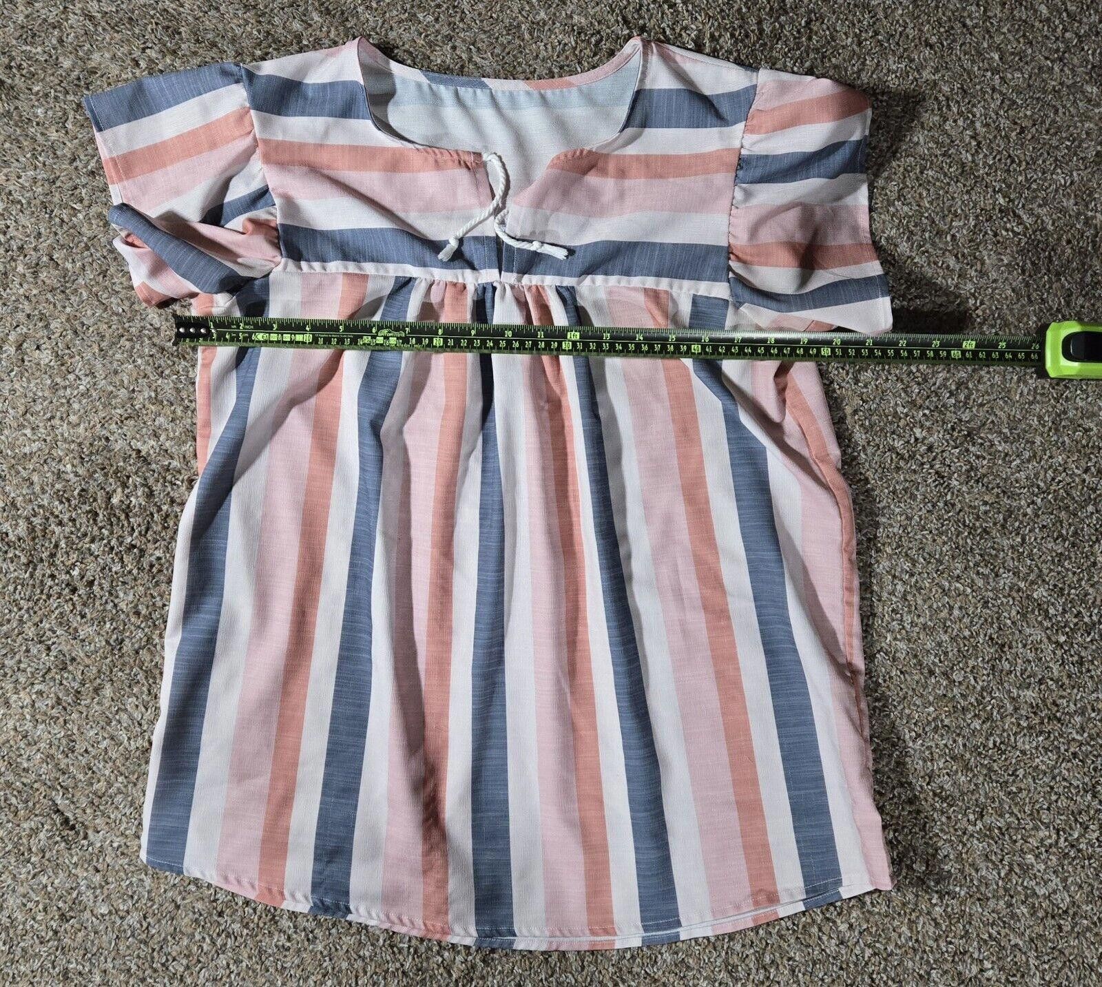 Designer Womens Multi-colored Striped Blouse Size Large Size L / US 10 / IT 46 - 2 Thumbnail