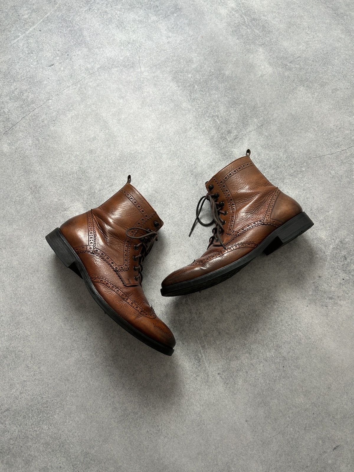 Testoni A. Testoni brown leather brogue lace-up boots mens 11,5 Us Size US 11.5 / EU 44-45 - 2 Thumbnail