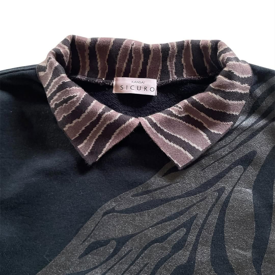 Kansai Yamamoto 🔥HOT ITEM🔥Vintage Kansai Sicuro Zebra Art Sweatshirt Size US M / EU 48-50 / 2 - 4 Thumbnail